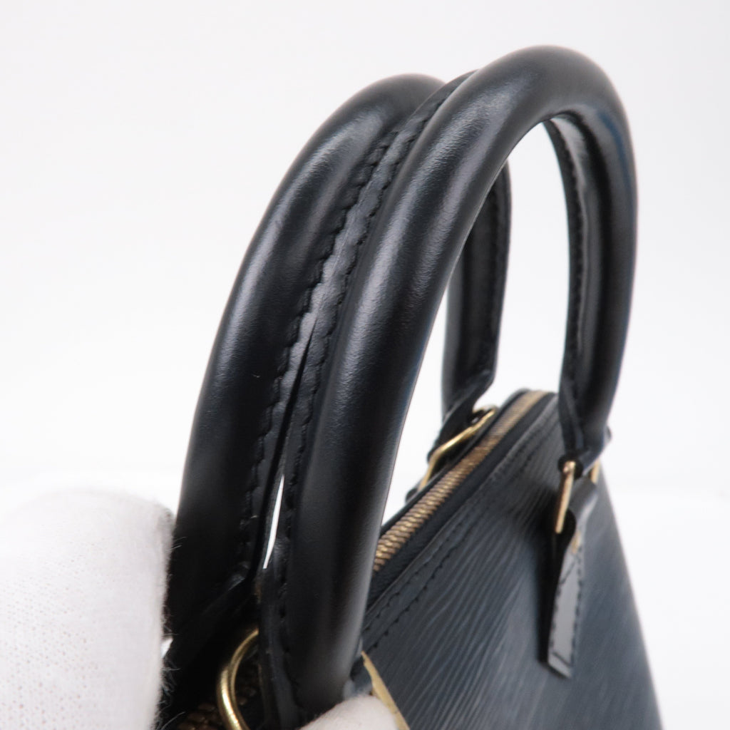 Louis Vuitton Epi Alma Hand Bag Noir Black M52142