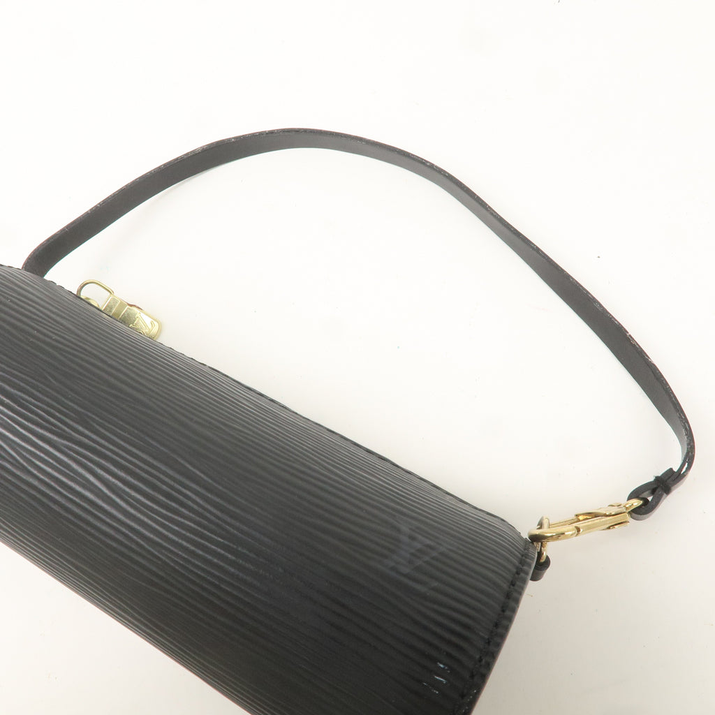 Louis Vuitton Epi Mini Pouch For Soufflot Hand Bag Noir Black F/S