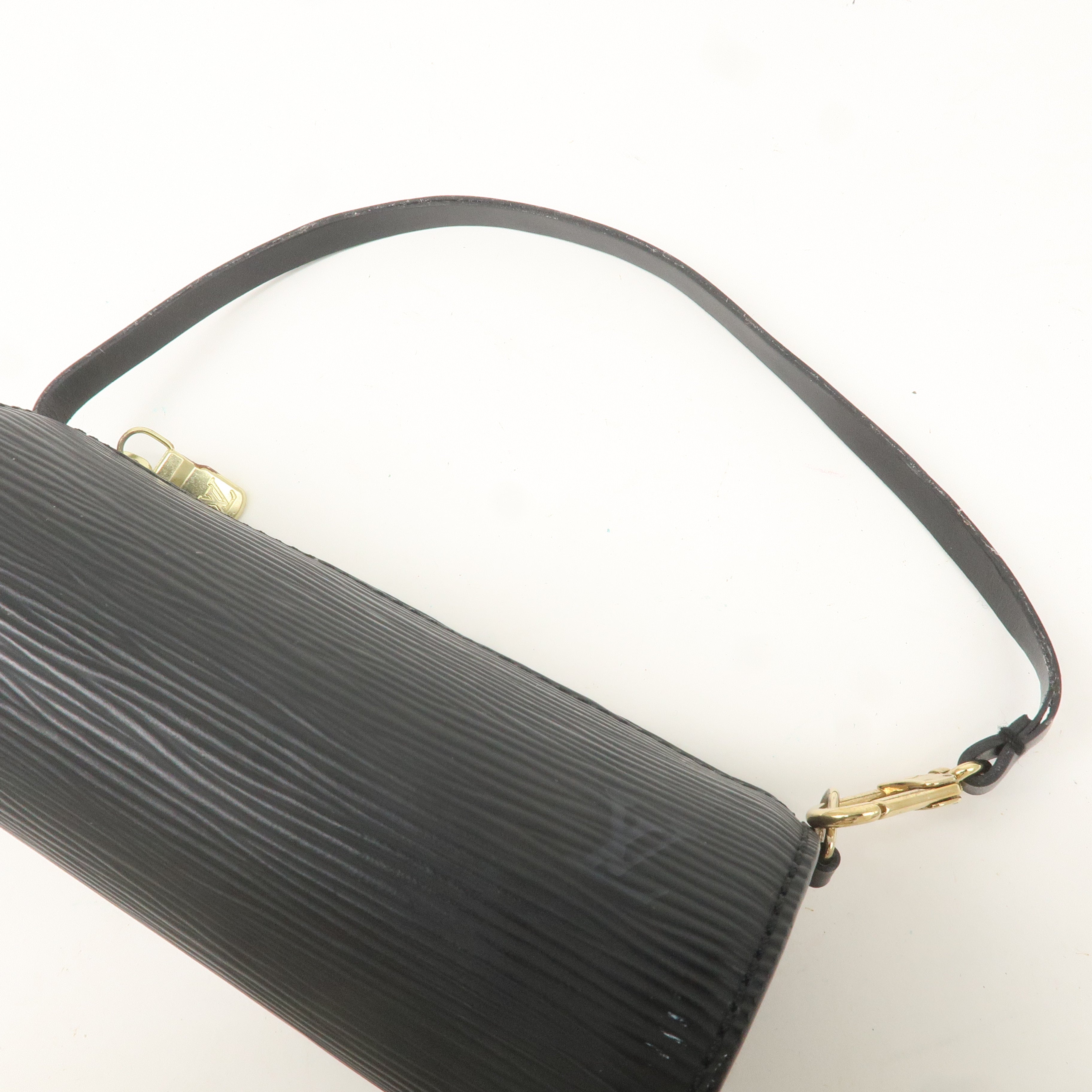 Louis Vuitton Epi Mini Pouch For Soufflot Hand Bag Noir Black F/S
