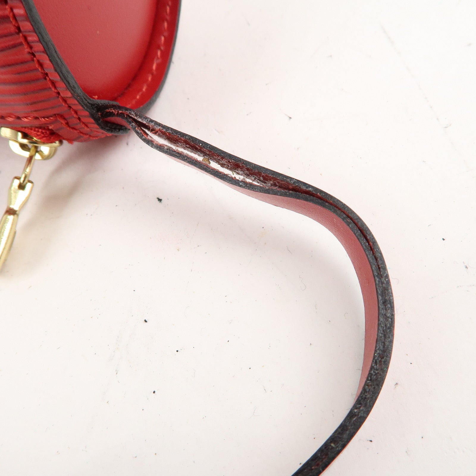Louis Vuitton Epi Set of 2 Pouch For Soufflot Hand Bag Black Red
