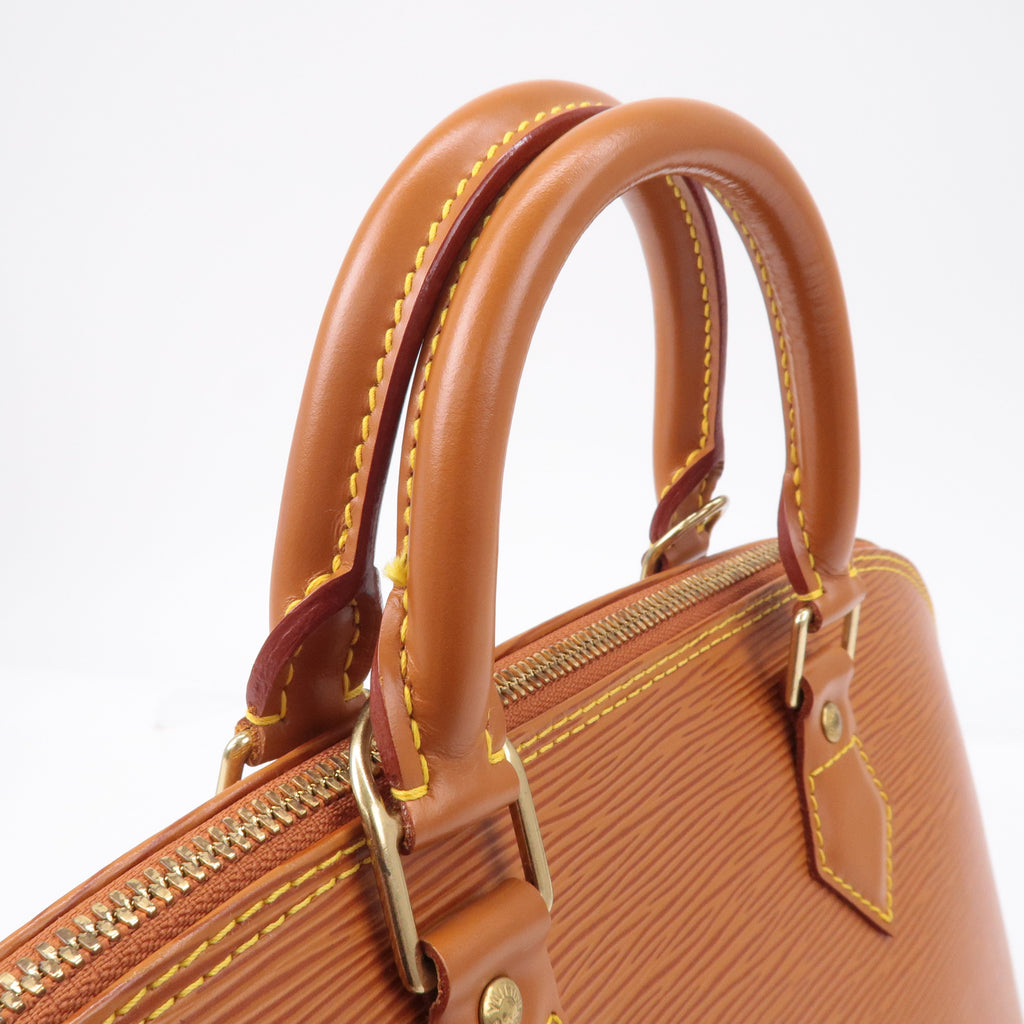 Louis Vuitton Epi Alma Leather Hand Bag Zipangu Gold M52148