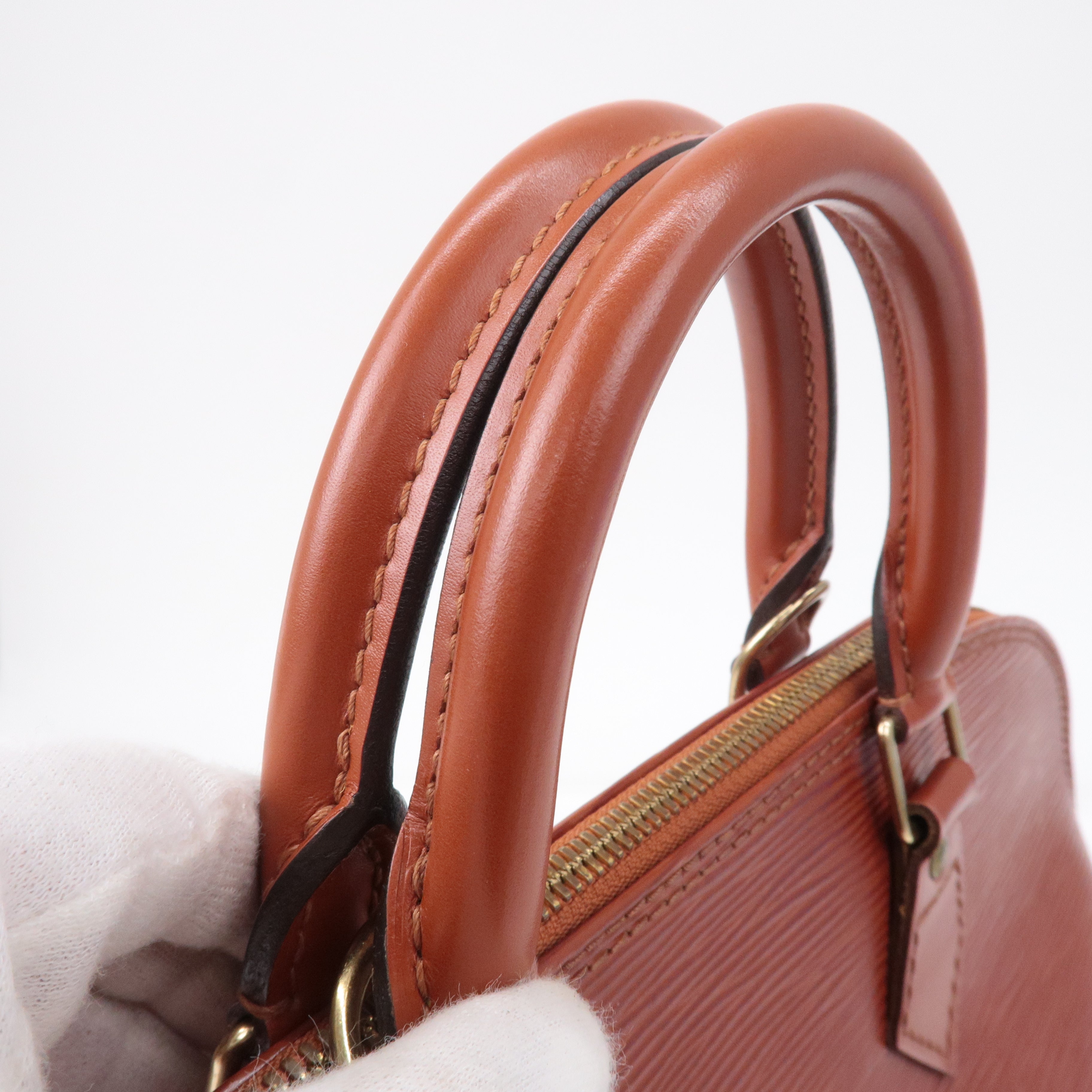 Louis Vuitton Epi Alma 2Way Bag Hand Bag Kenya Brown M52143