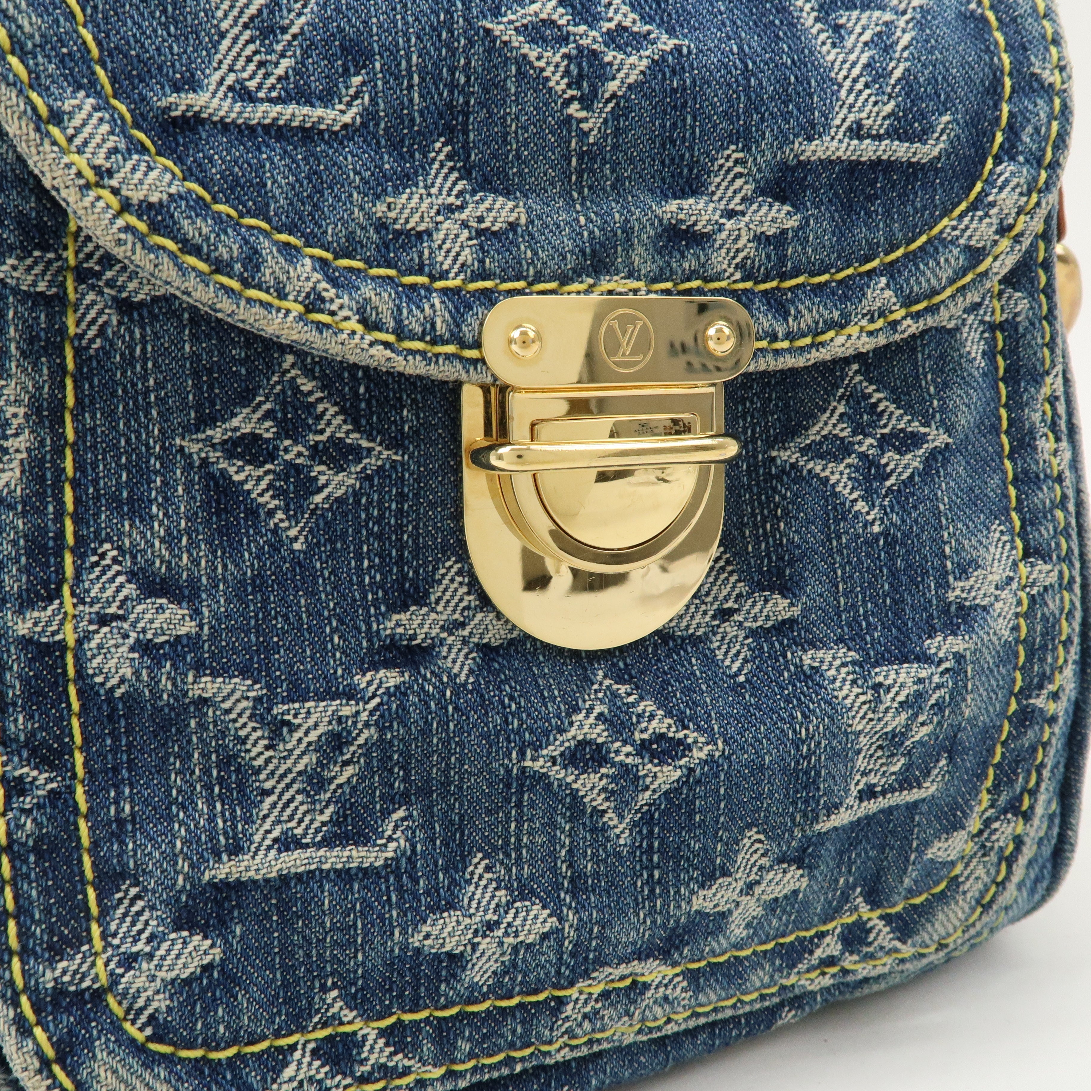 Louis Vuitton Monogram Denim Camera Bag Shoulder Bag Blue