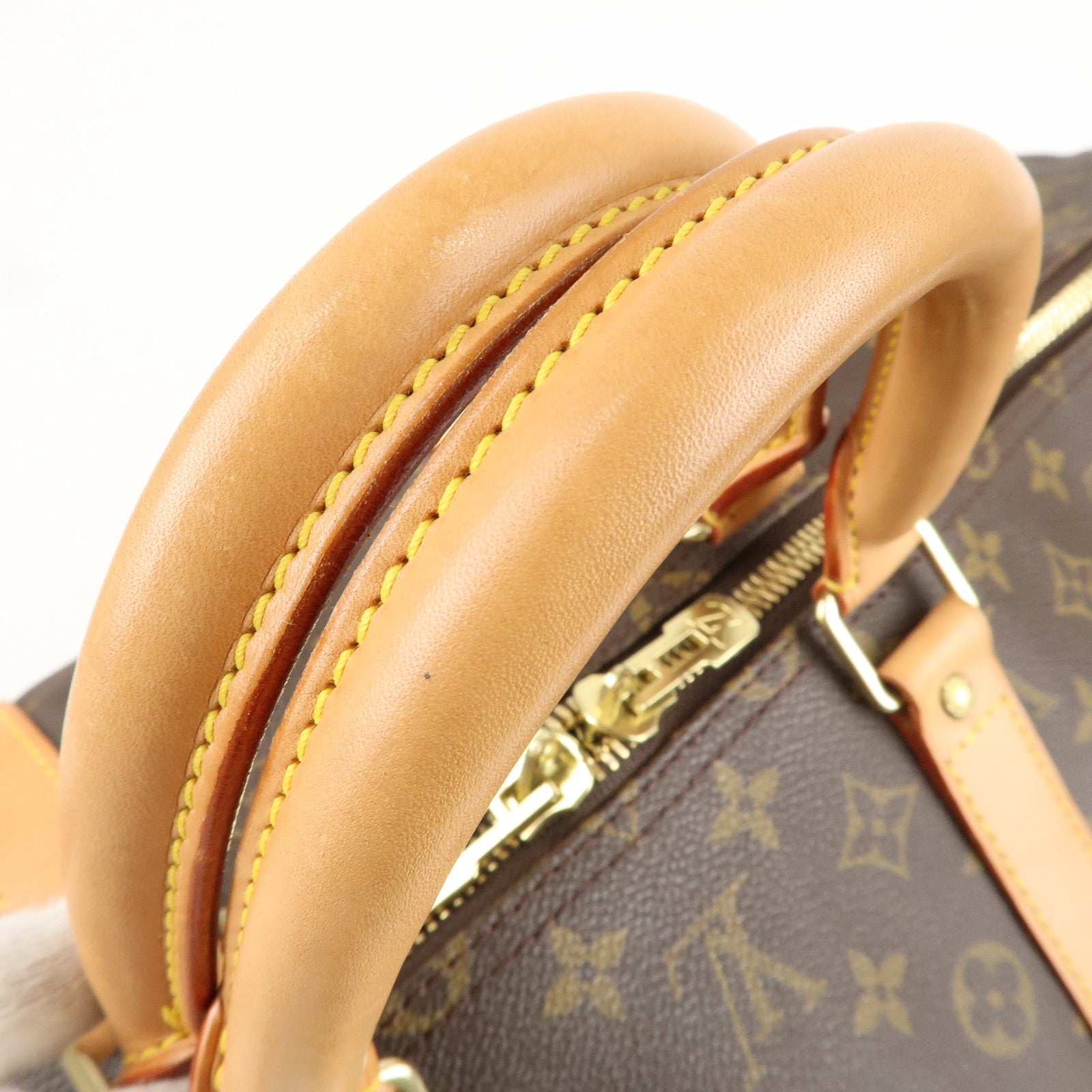 AuthenticLouis Vuitton Monogram Keep All 55 Boston Bag Brown M41424