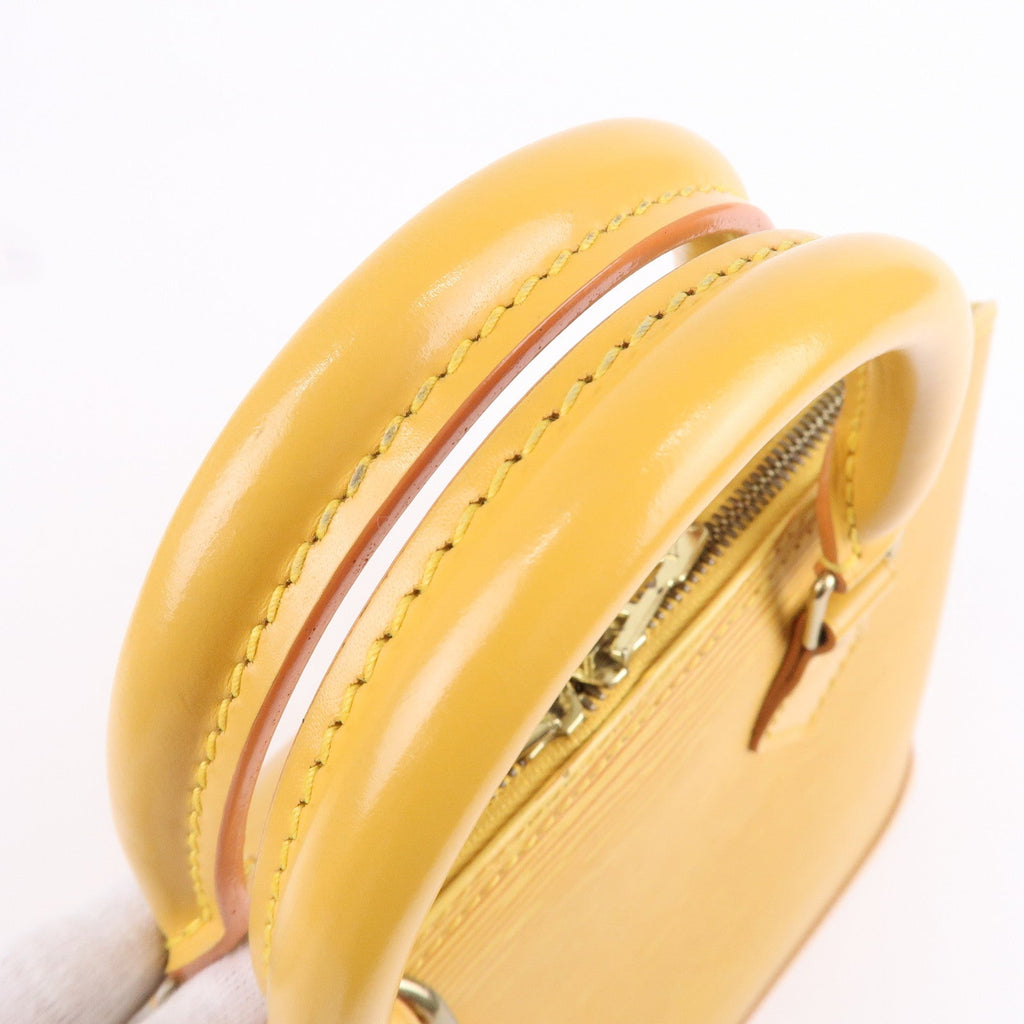 Louis Vuitton Epi Alma PM Hand Bag Tassili Yellow M52149