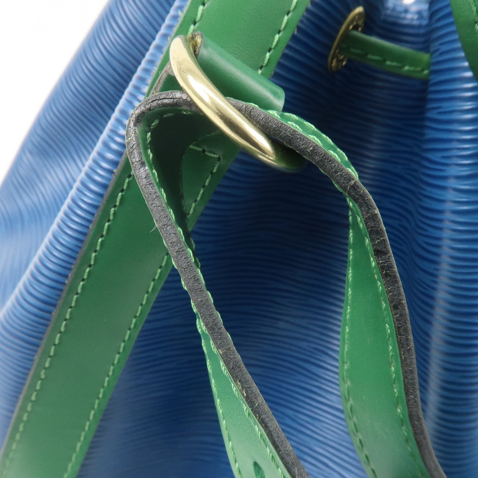 Louis Vuitton Epi Bi-Color Noe Shoulder Bag Blue Green M44044