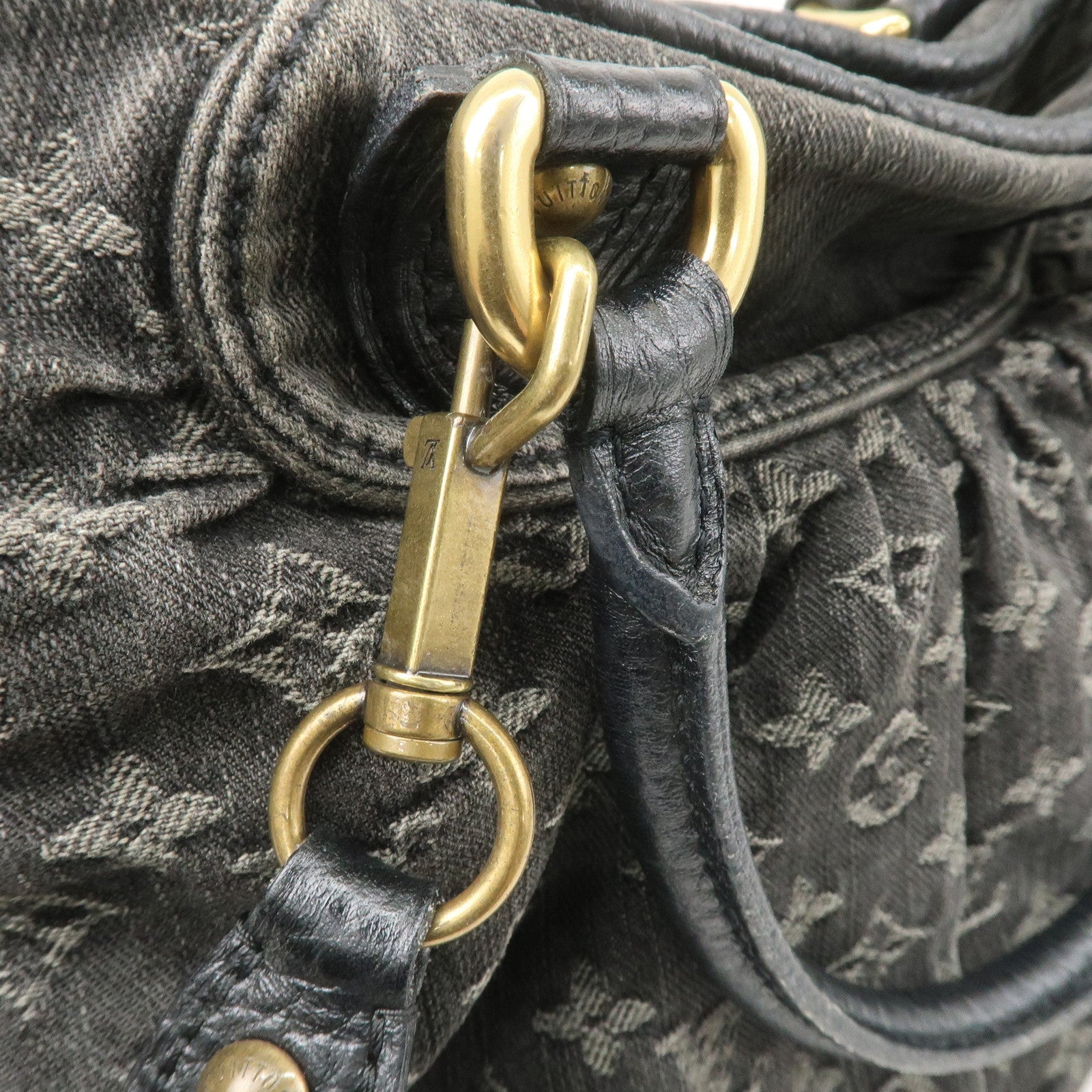 Louis Vuitton Monogram Denim Neo Cabby GM Shoulder Bag Noir M95352