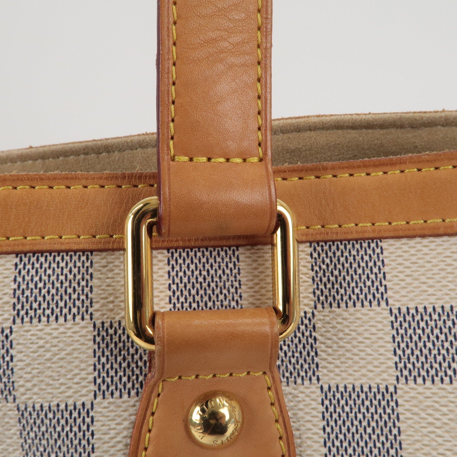 Louis Vuitton Damier Azur Hampstead PM Hand Bag Ivory N51207