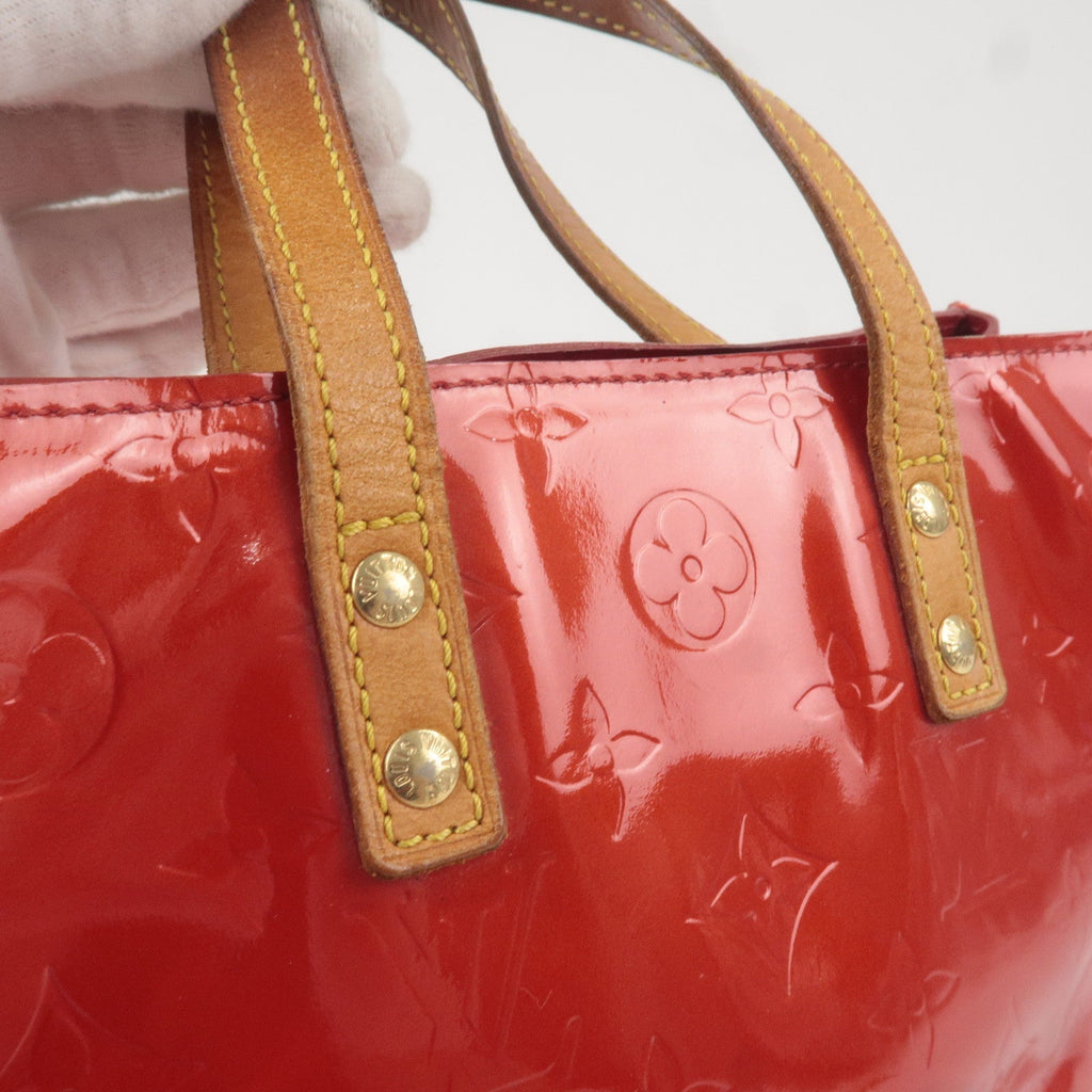 Louis Vuitton Monogram Vernis Lead PM Hand Bag Rouge M91088