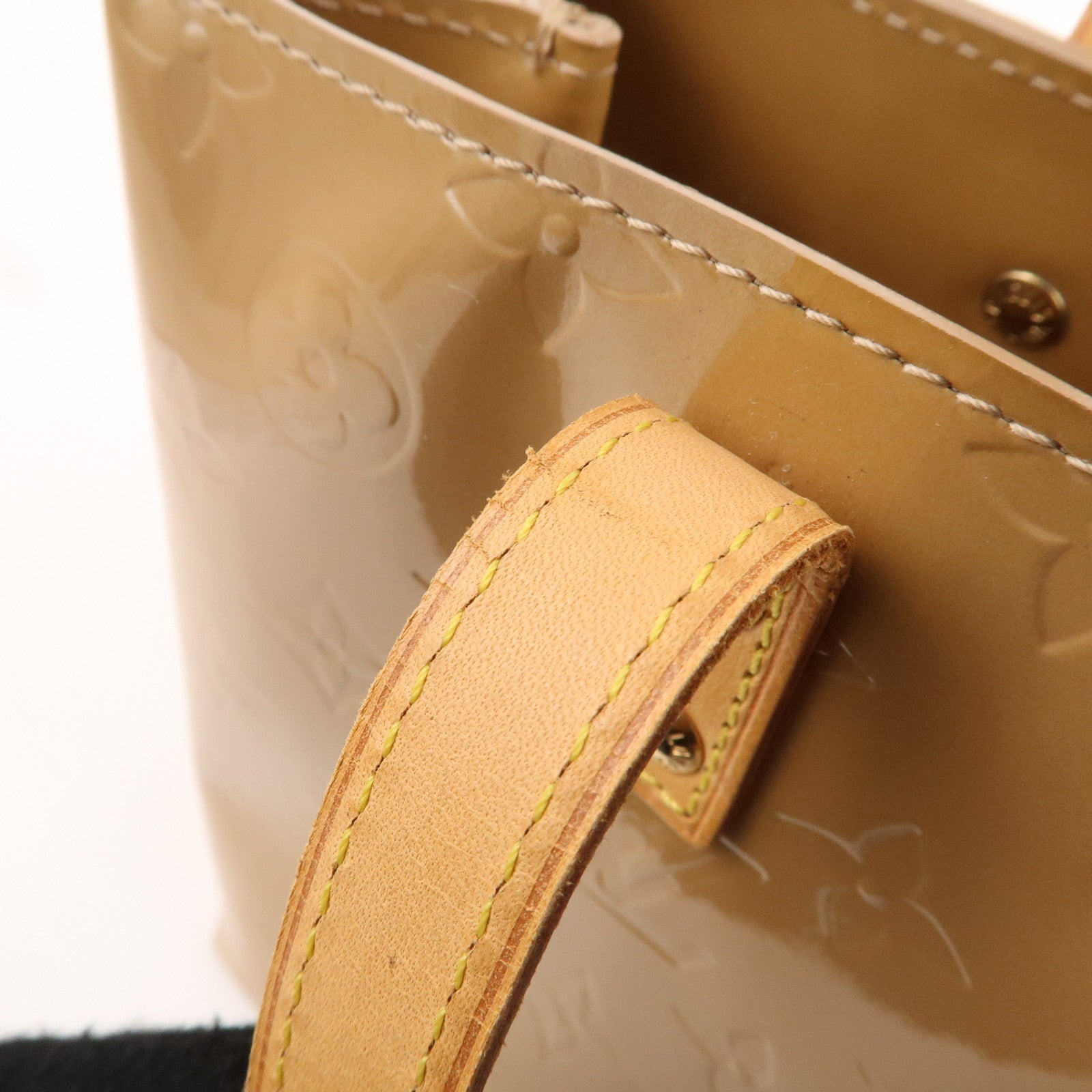 Louis Vuitton Monogram Vernis Lead PM Hand Bag Noisette M91334