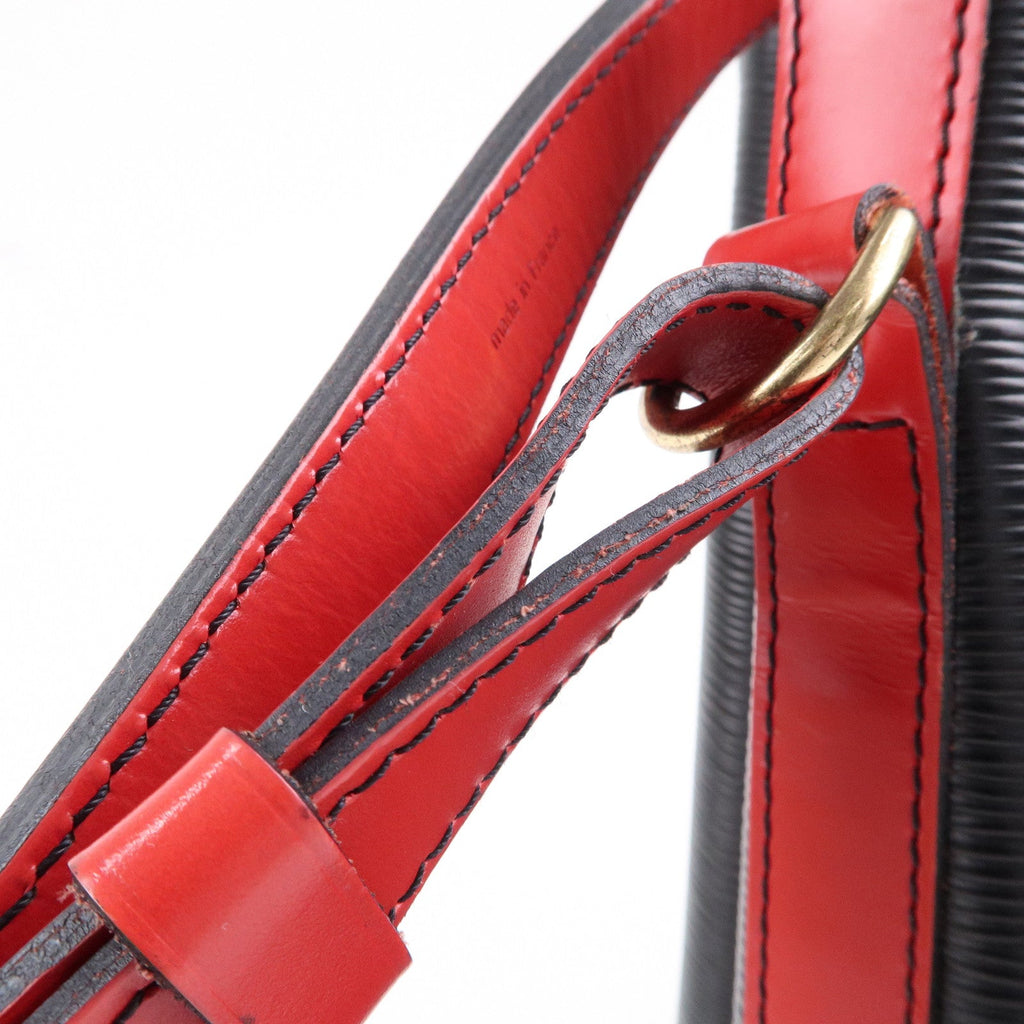 Louis Vuitton Epi Noe Shoulder Bag Noir Castilian Red M44017