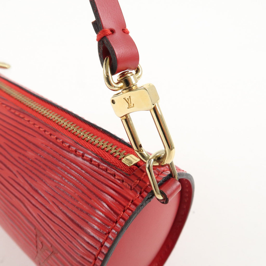Louis Vuitton Epi Set of 2 Pouch For Soufflot Hand Bag Black Red