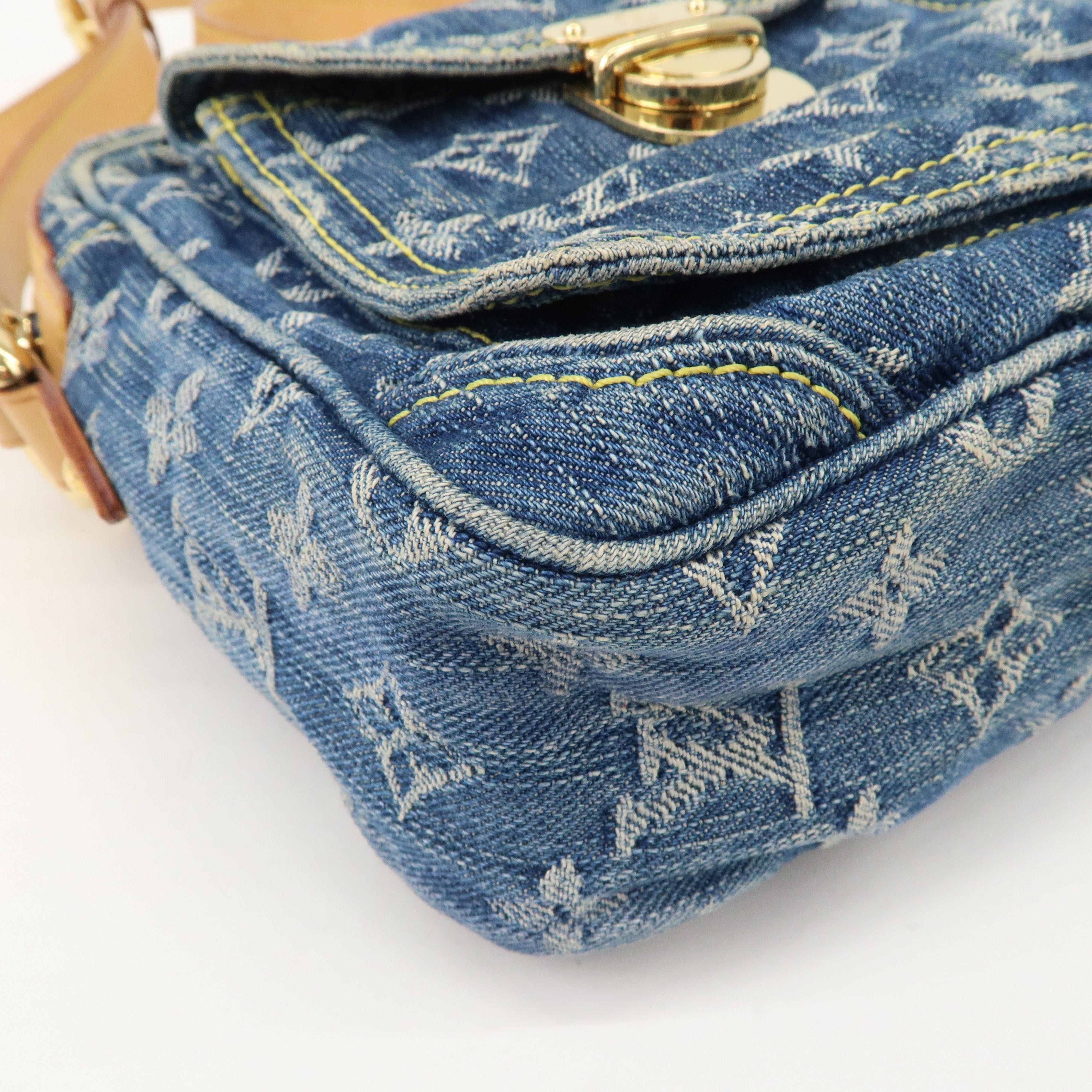 Louis Vuitton Monogram Denim Camera Bag Shoulder Bag Blue
