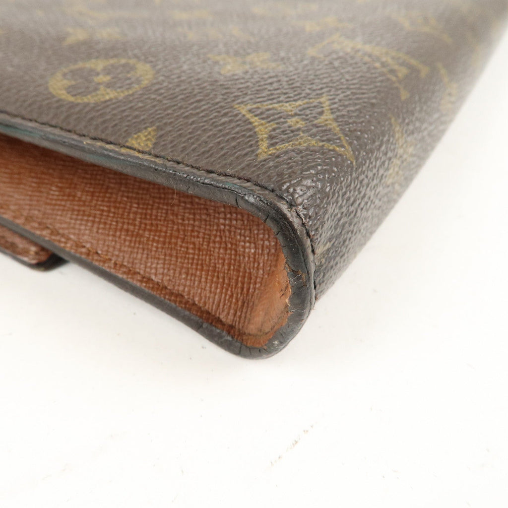 Louis Vuitton Monogram Porte Envelope Clutch Bag Brown M51801