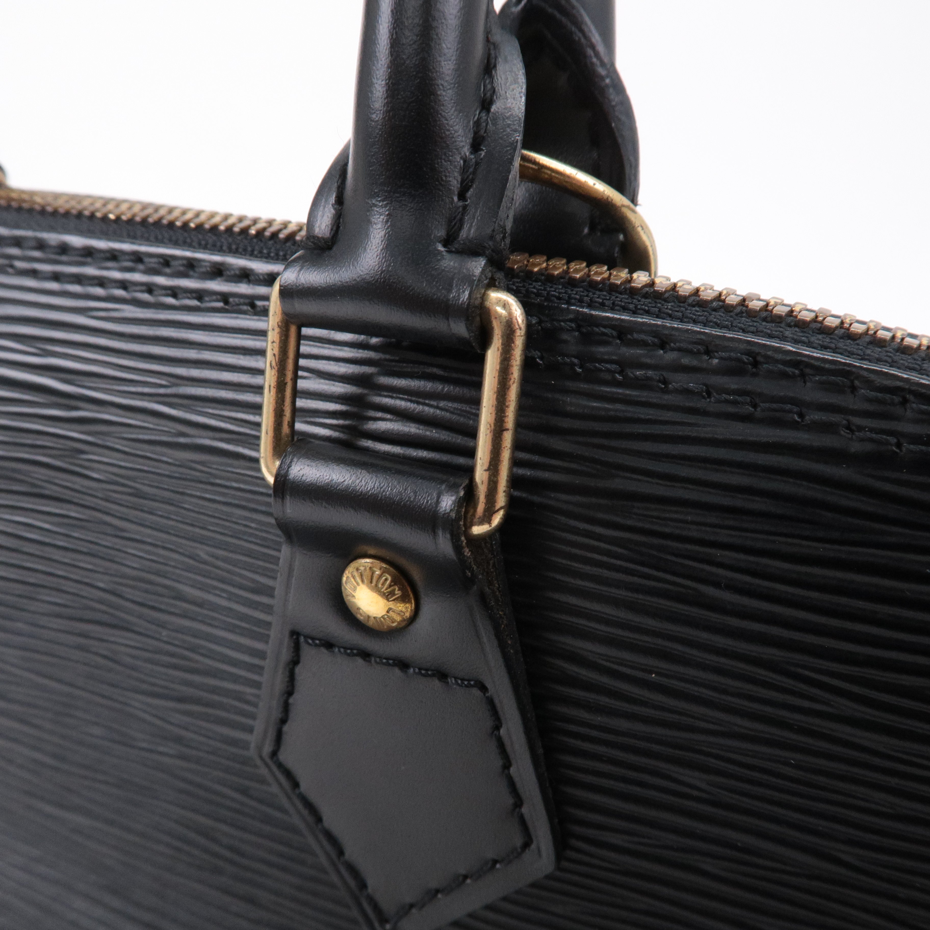 Louis Vuitton Epi Alma Hand Bag Noir Black M52142