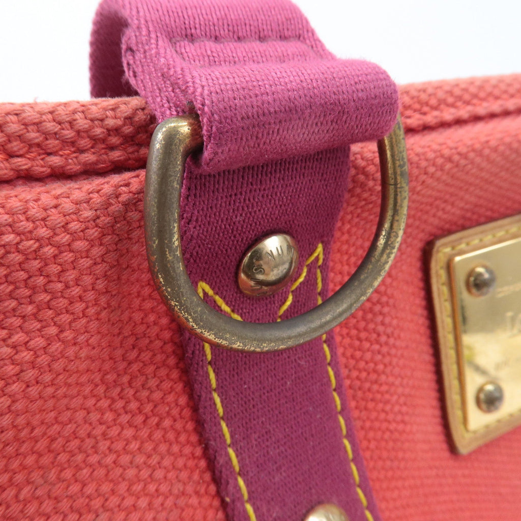 Louis Vuitton Antigua Cabas MM Tote Bag Hand Bag Rouge M40034