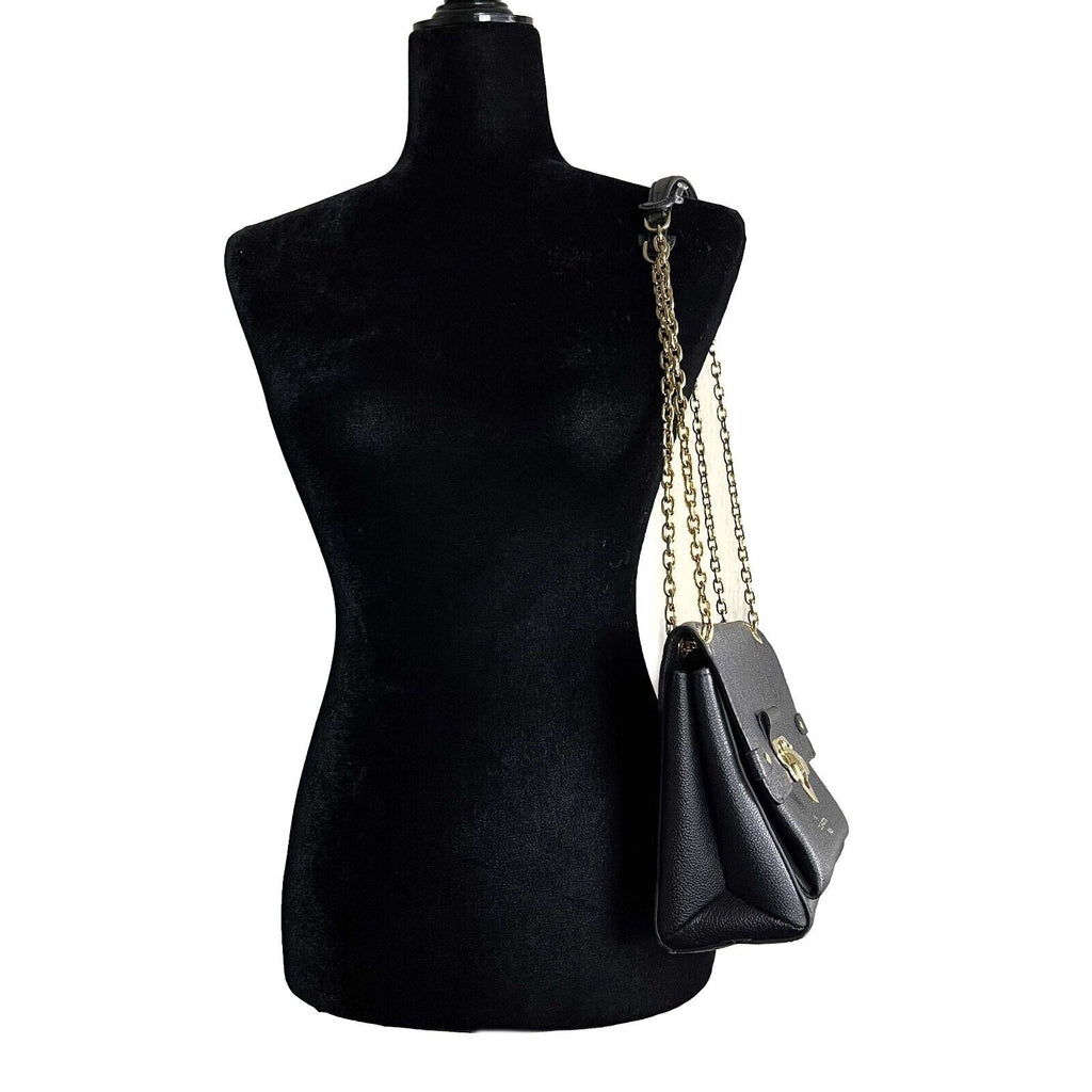 LOUIS VUITTON Excellent Monogram Empreinte Vavin PM Black Handbag