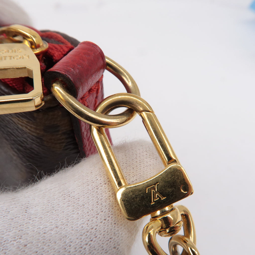 Louis Vuitton Monogram Pallas Clutch 2Way Bag Cerise M41638