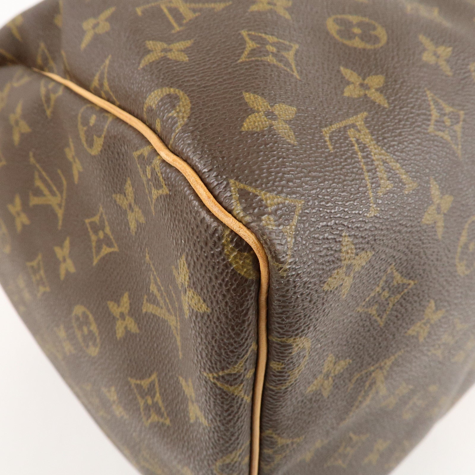 AuthenticLouis Vuitton Monogram Keep All 55 Boston Bag Brown M41424