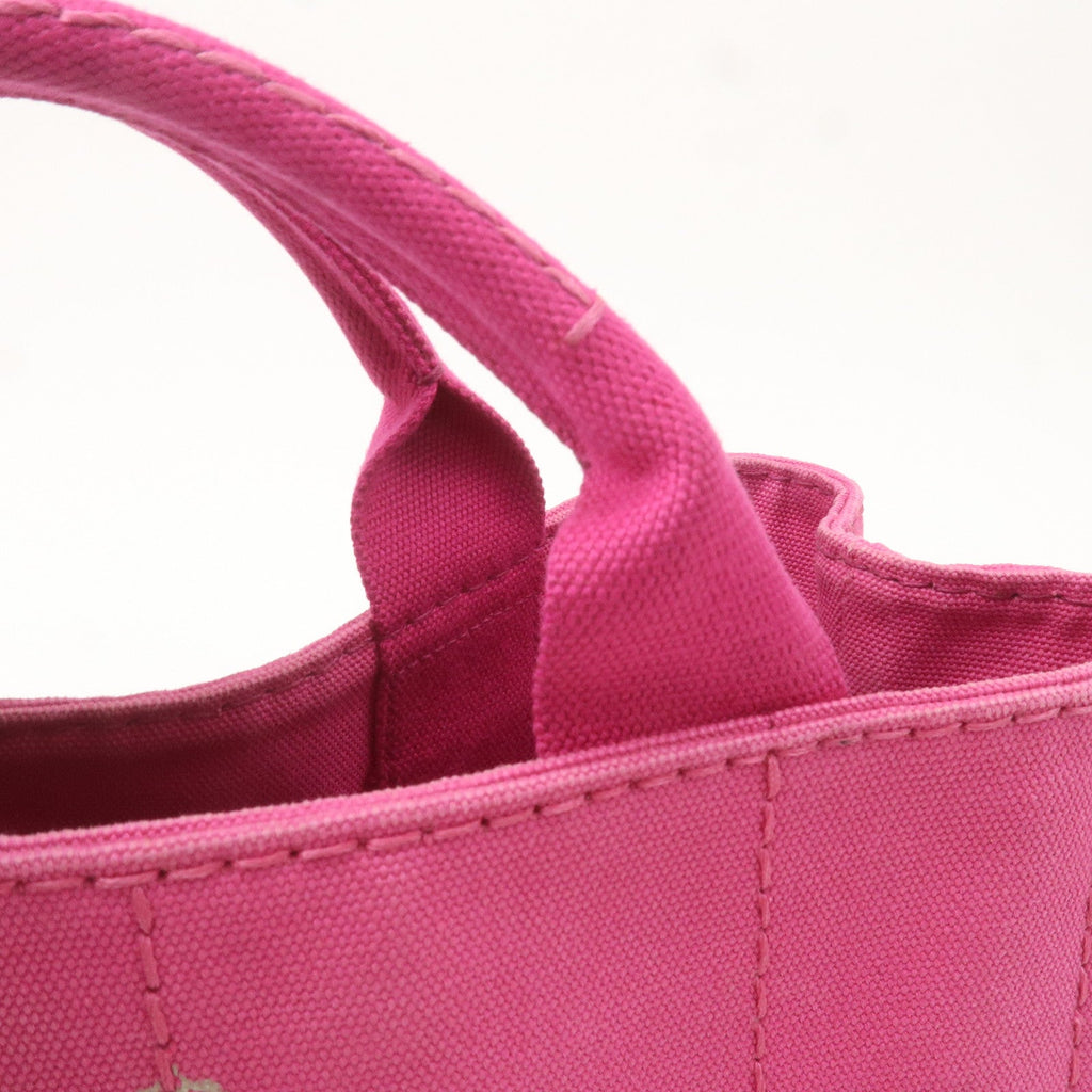 PRADA Logo Canapa Mini Canvas 2Way Shoulder Bag Pink B2439G