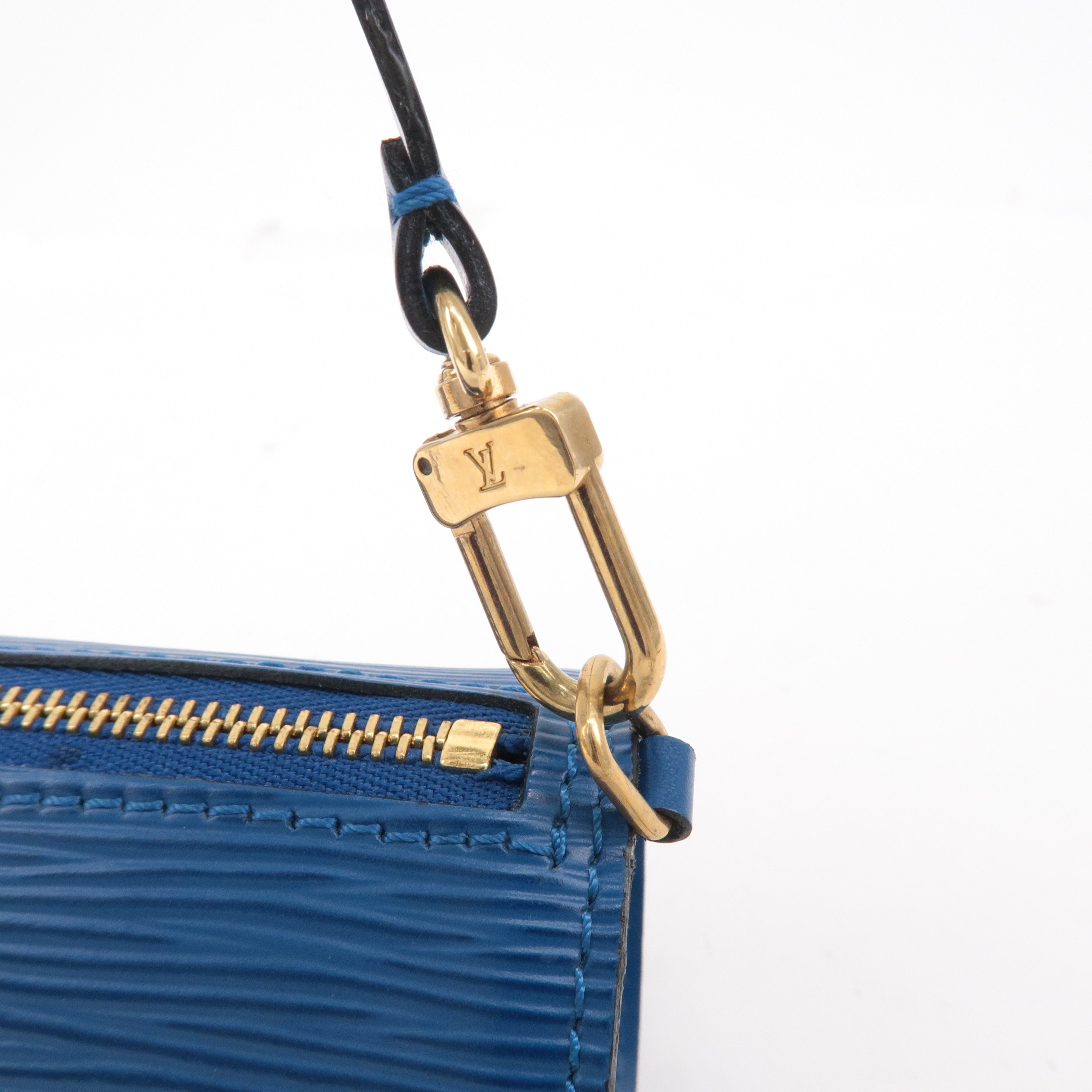 Louis Vuitton Epi Pouch For Soufflot Hand Bag Toledo Blue