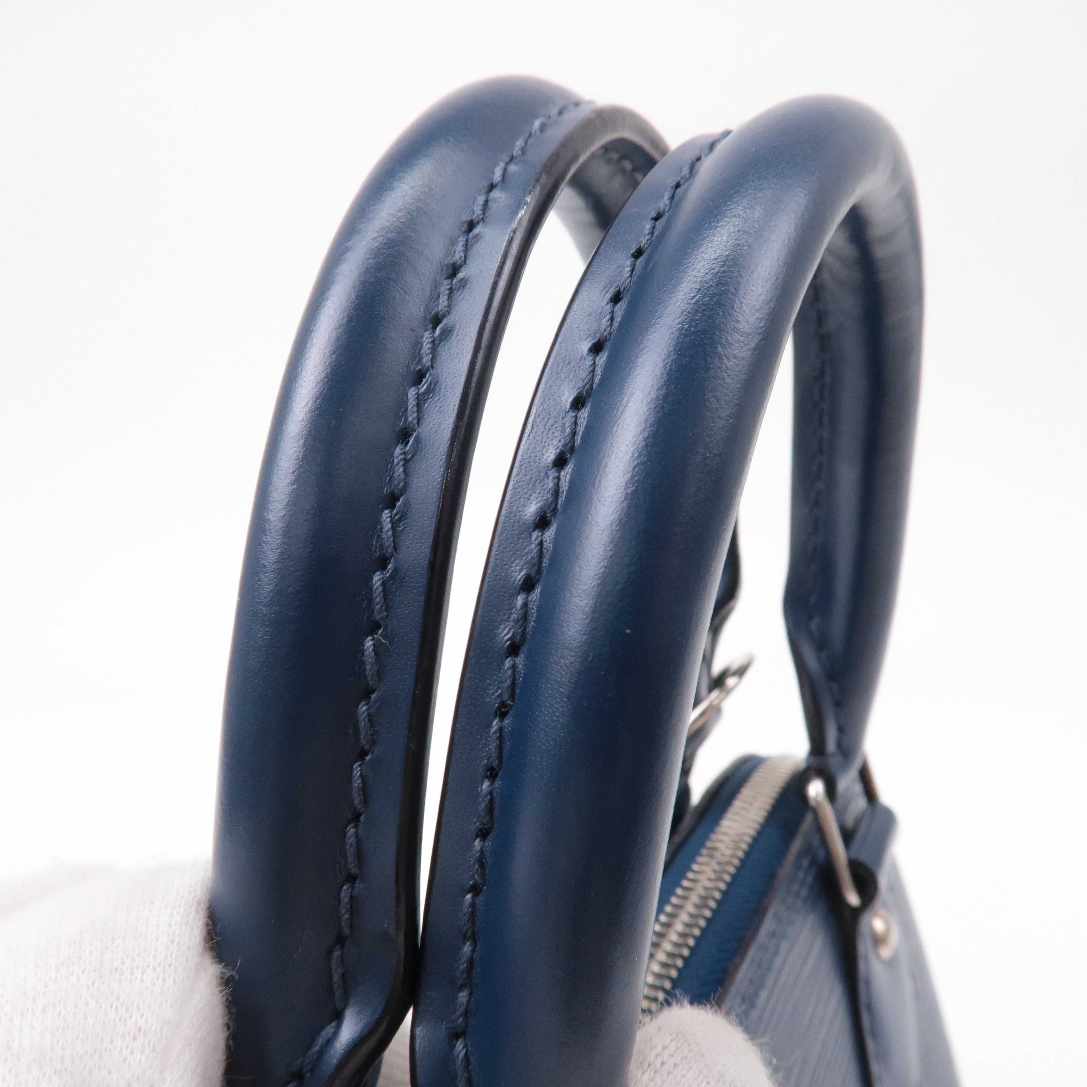 Louis Vuitton Epi Alma BB 2Way Bag Andigo Blue M40855