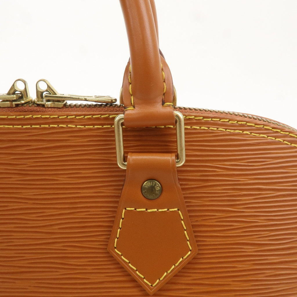 Louis Vuitton Epi Leather Alma Hand Bag Zipang Gold M52148
