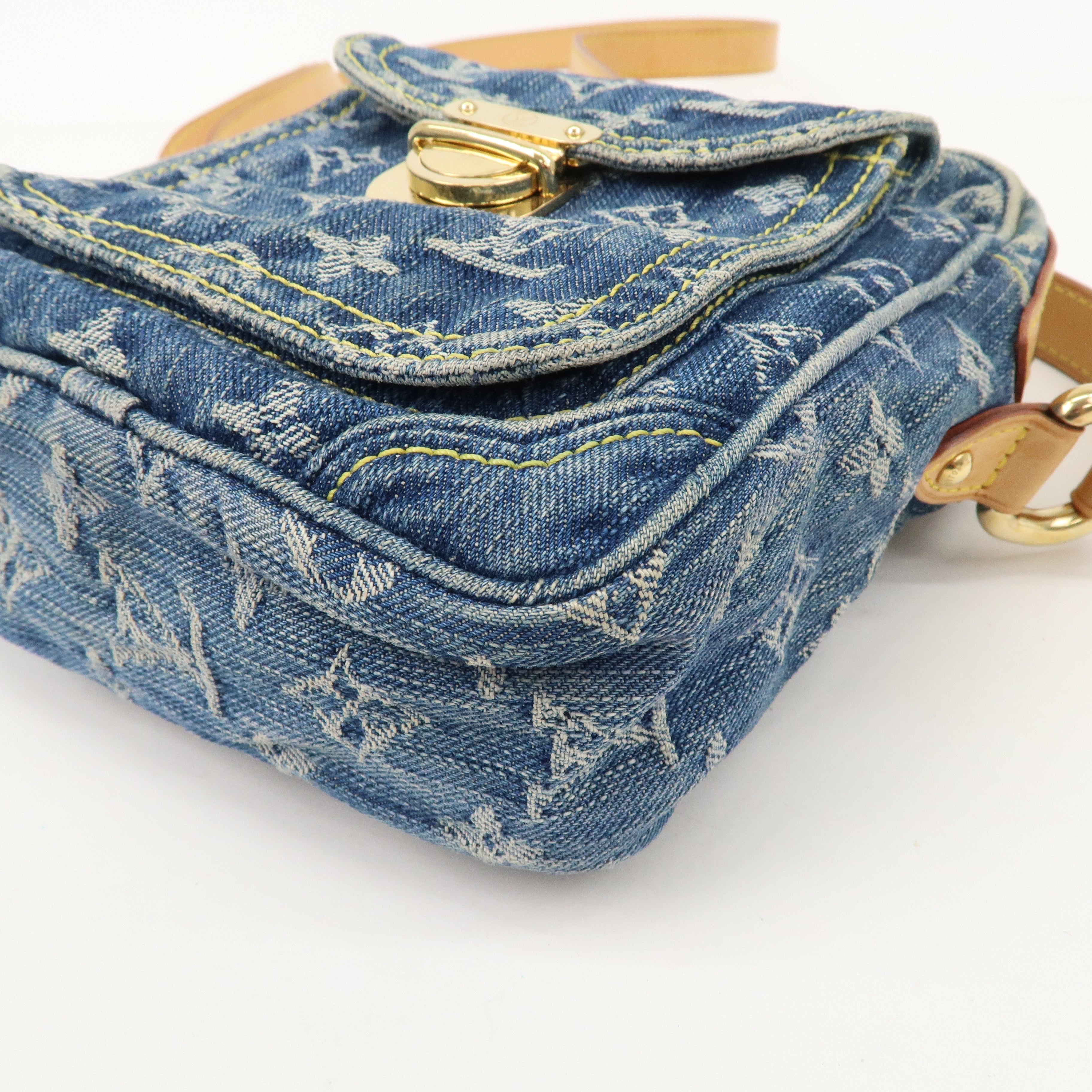 Louis Vuitton Monogram Denim Camera Bag Shoulder Bag Blue