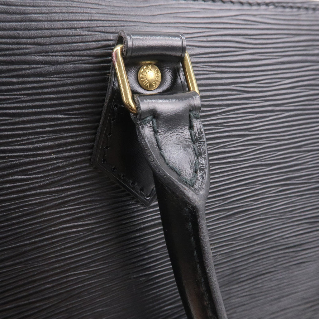 Louis Vuitton Epi Sac Plat Hand Bag Noir Black M59082