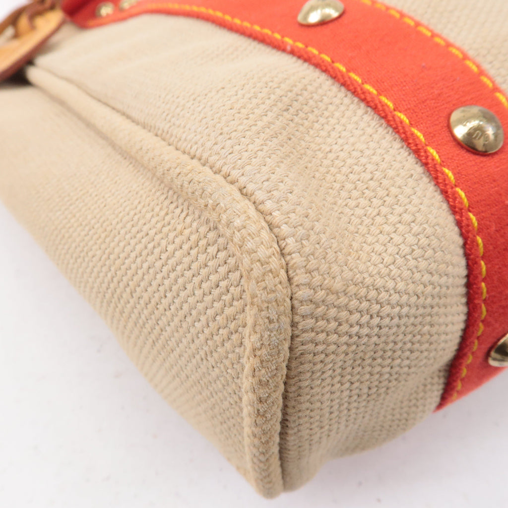 Louis Vuitton Antigua Cabas MM Tote Bag Hand Bag Rouge M40035
