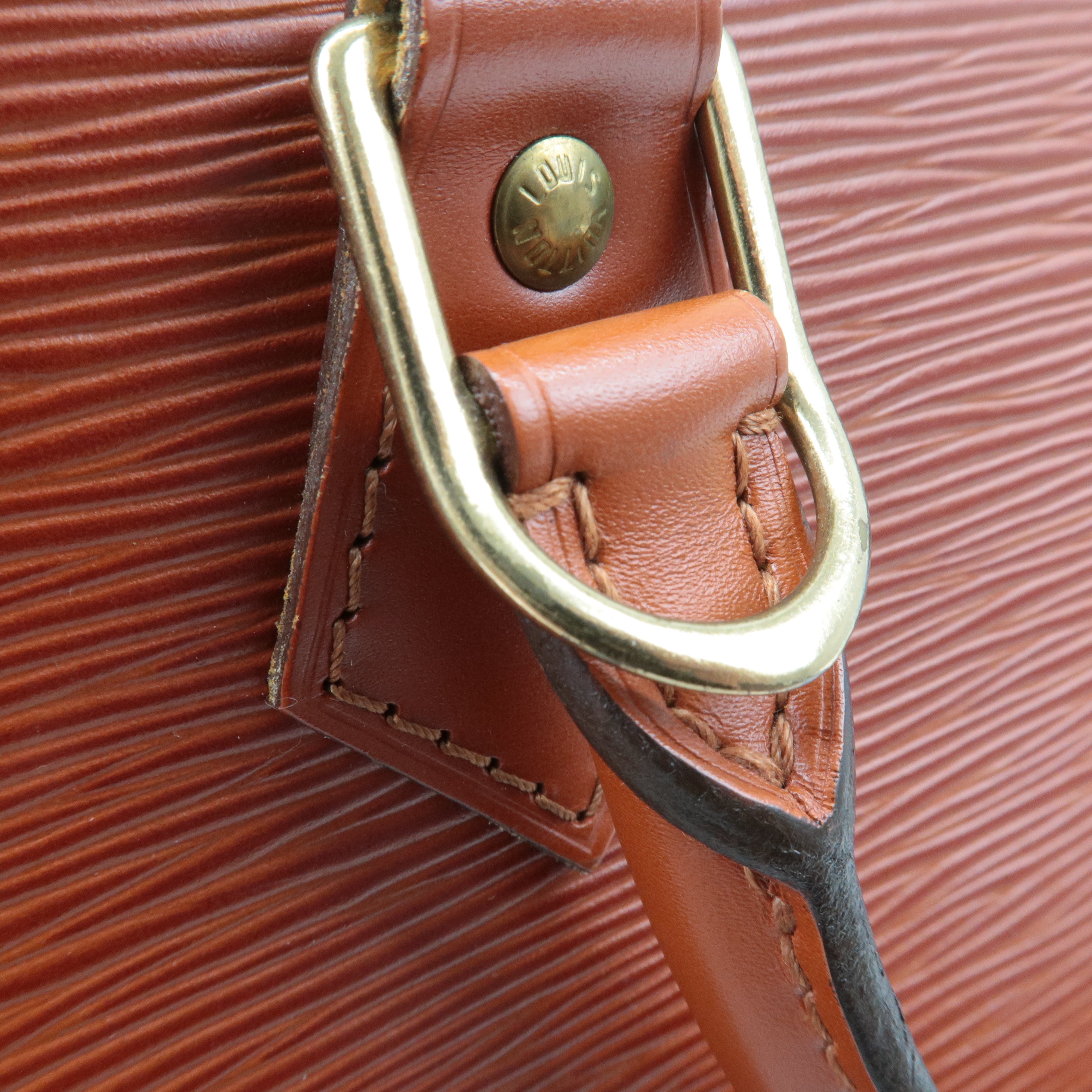 Louis Vuitton Epi Alma 2Way Bag Hand Bag Kenya Brown M52143