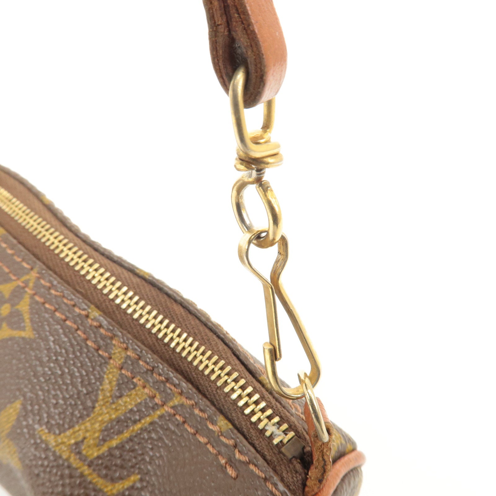 Louis Vuitton Monogram Pouch for Papillon Bag Brown Old Style