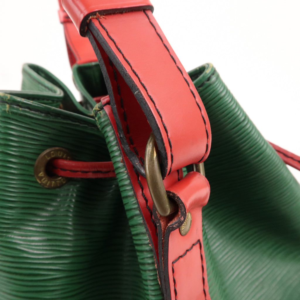 Louis Vuitton Epi Petit Noe Shoulder Bag Green Red M44147
