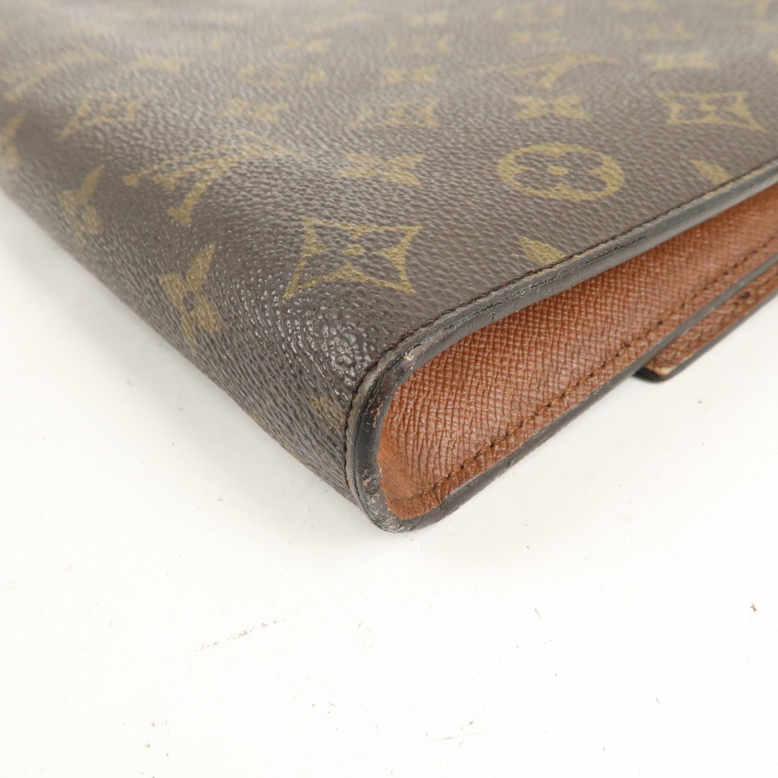 Louis Vuitton Monogram Porte Envelope Clutch Bag Brown M51801
