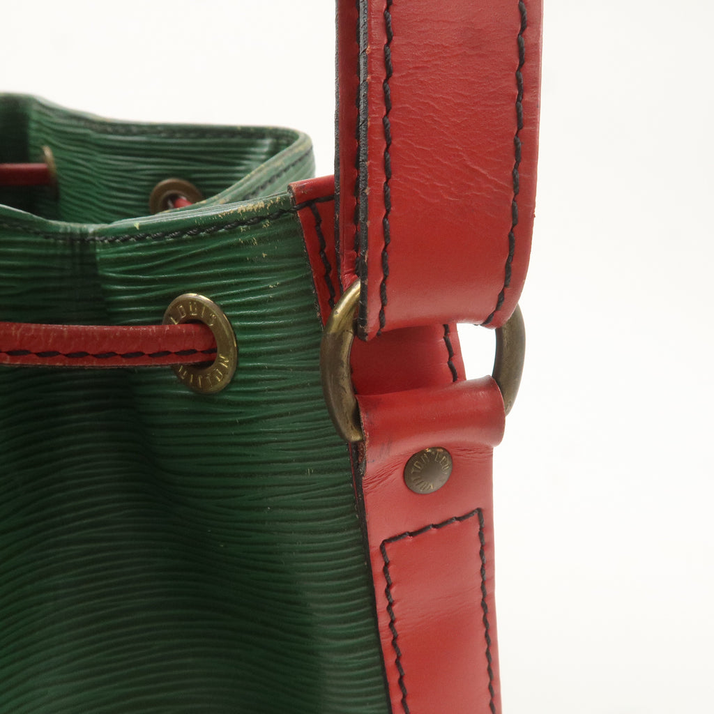 Louis Vuitton Epi Petit Noe Shoulder Bag Green Red M44147