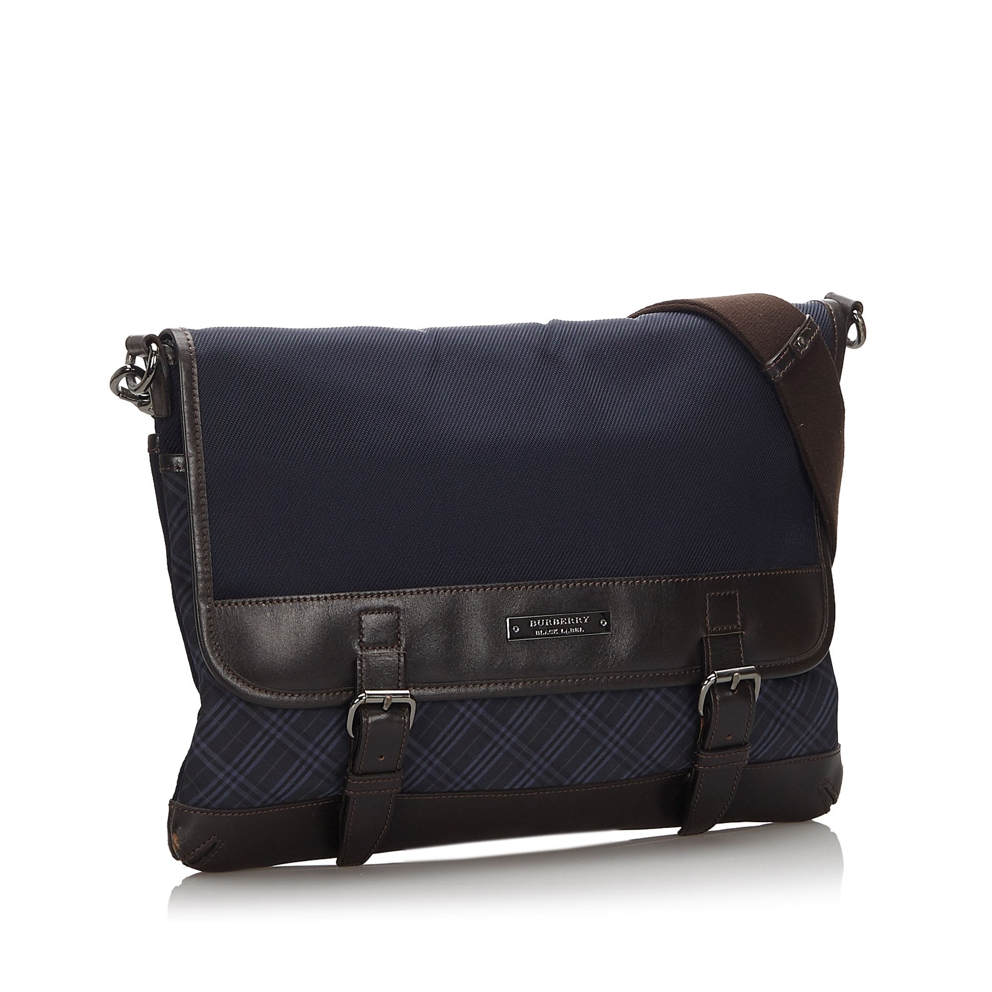 Pre-Loved Burberry Blue Navy Others Canvas Crossbody Bag United Kingdom