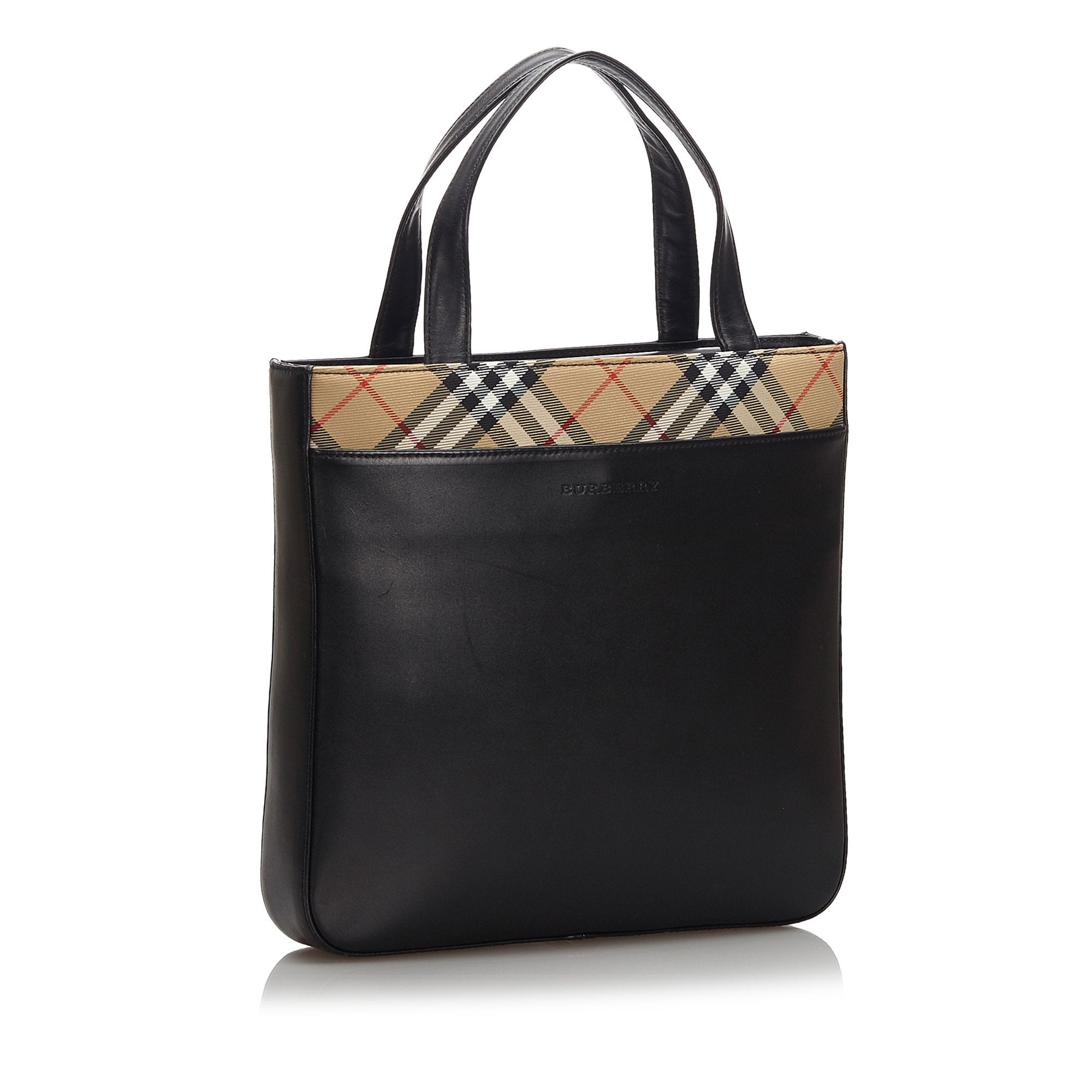 Pre-Loved Burberry Black Others Leather Tote Bag United Kingdom