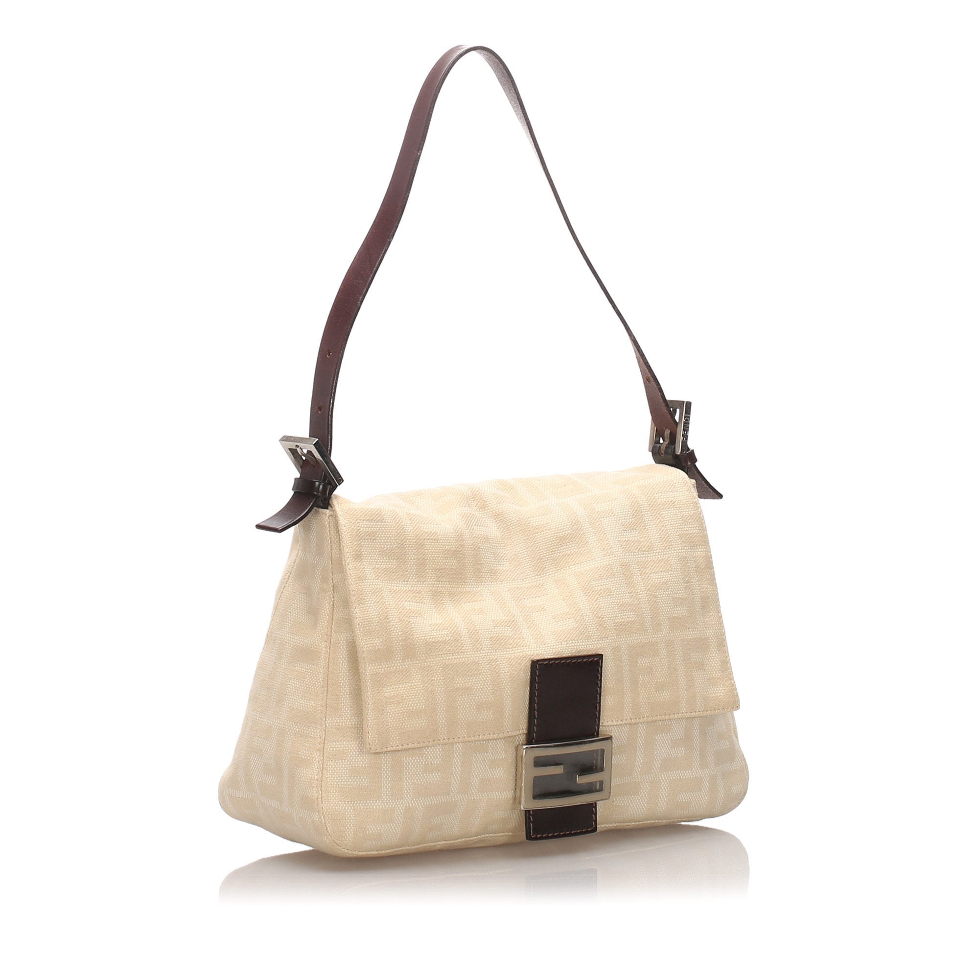 Pre-Loved Fendi White Ivory Canvas Fabric Zucca Mamma Forever Italy