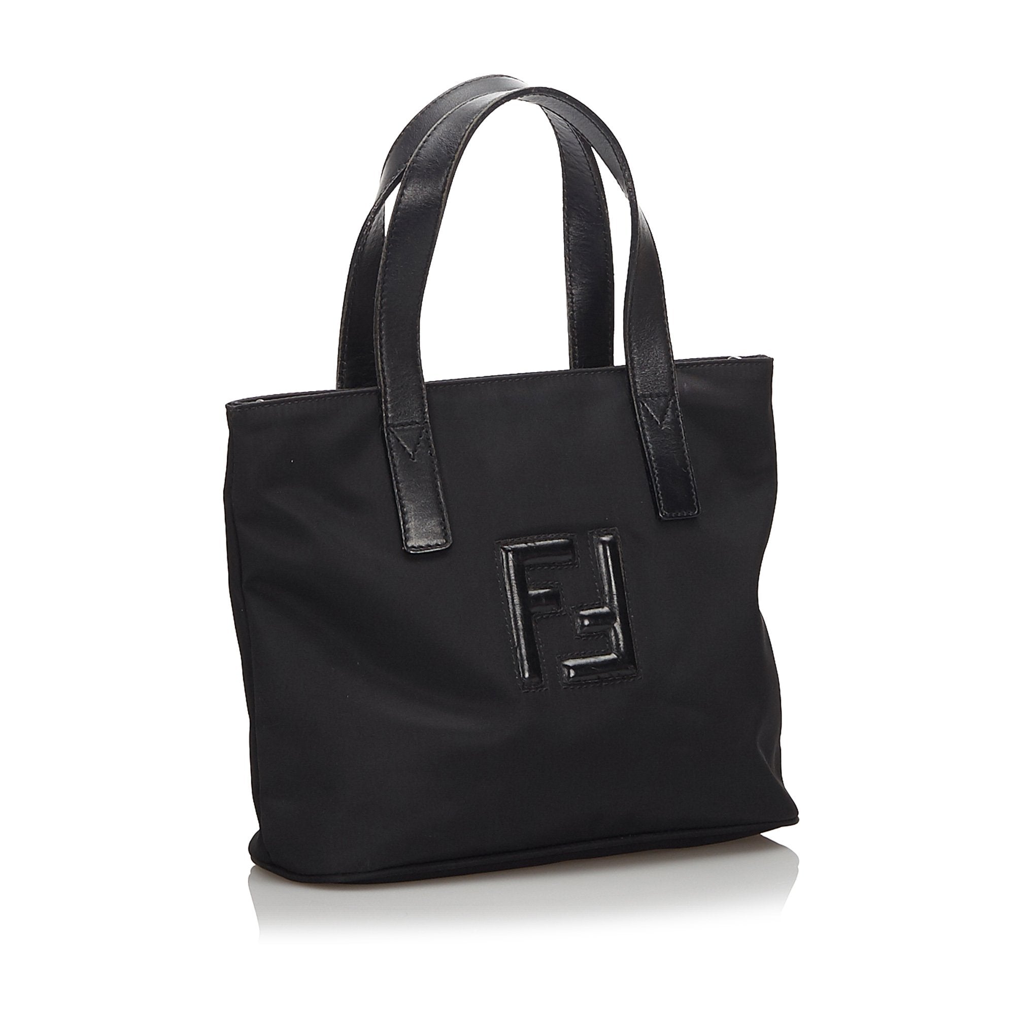 Pre-Loved Fendi Black Nylon Fabric Satchel Italy