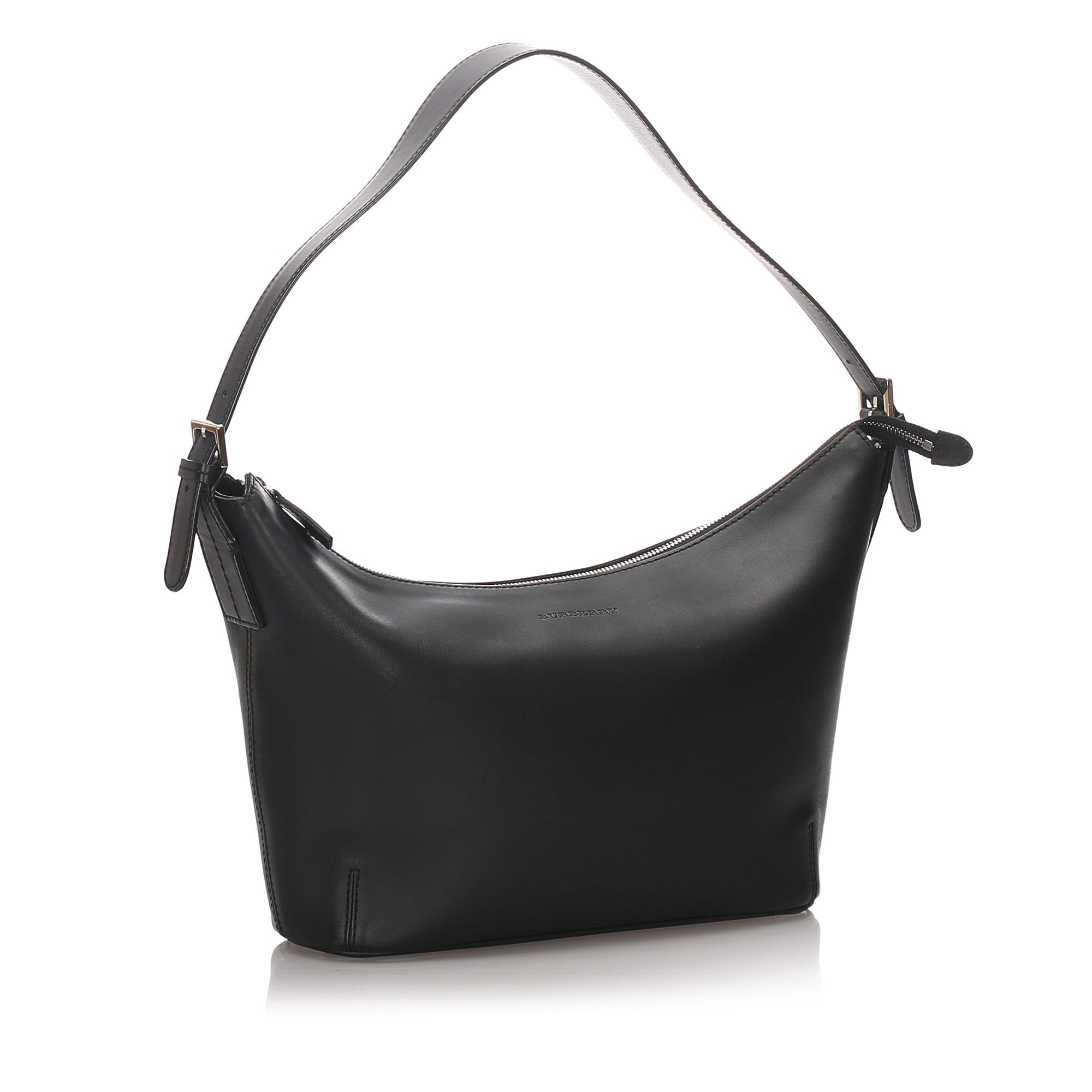 Pre-Loved Burberry Black Calf Leather Shoulder Bag United Kingdom