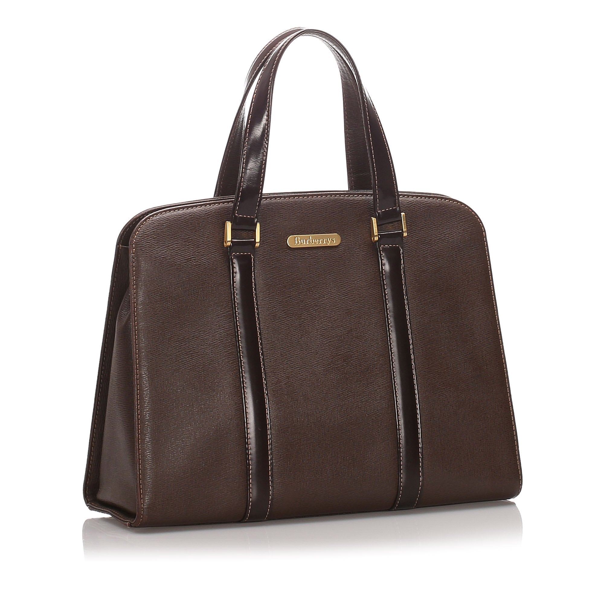 Pre-Loved Burberry Brown Calf Leather Handbag United Kingdom