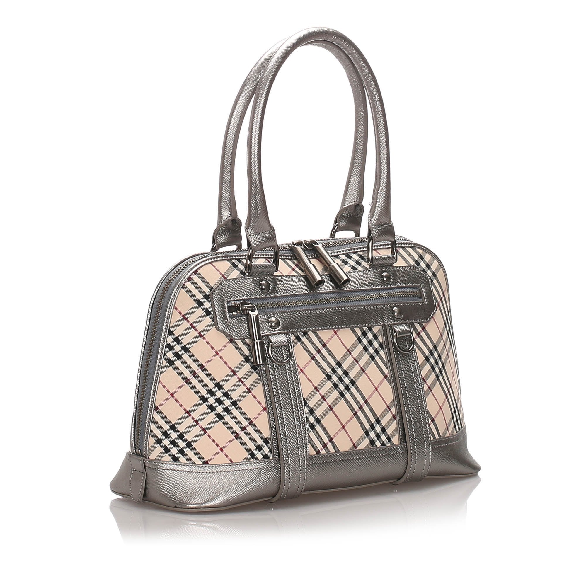 Pre-Loved Burberry Brown Nova Check Canvas Shoulder Bag United Kingdom