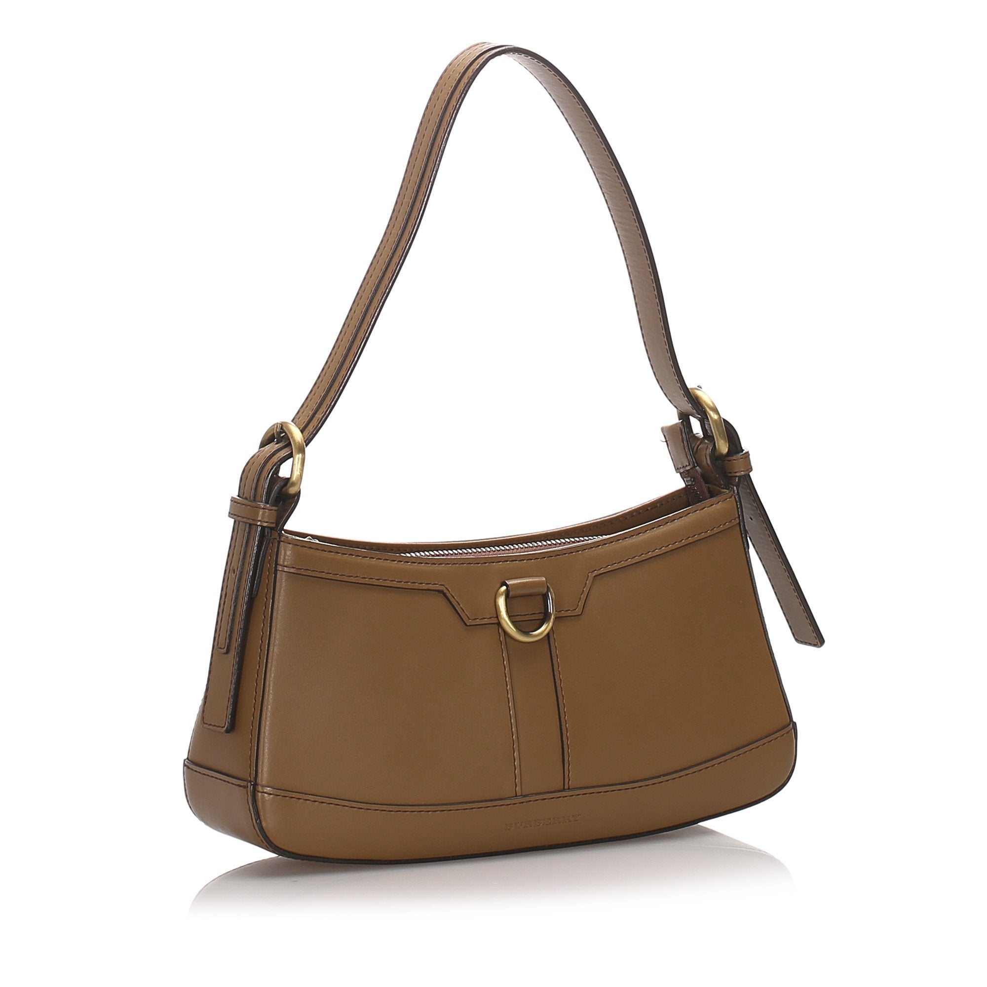 Pre-Loved Burberry Brown Calf Leather Shoulder Bag United Kingdom