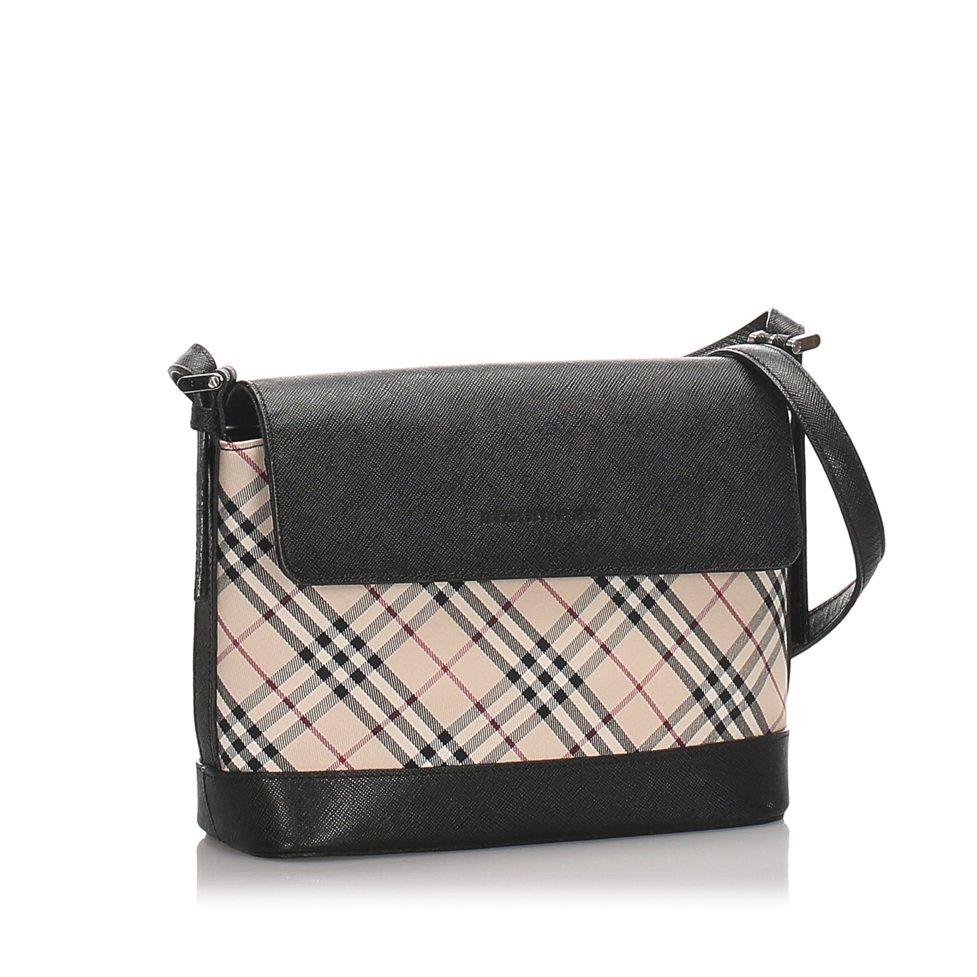 Pre-Loved Burberry Brown Nova Check Canvas Shoulder Bag United Kingdom