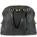 SAINT LAURENT Muse Oversized Gray Leather Bag