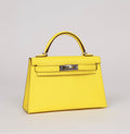 Hermes Jaune Citron Chevre Kelly 20cm PHW