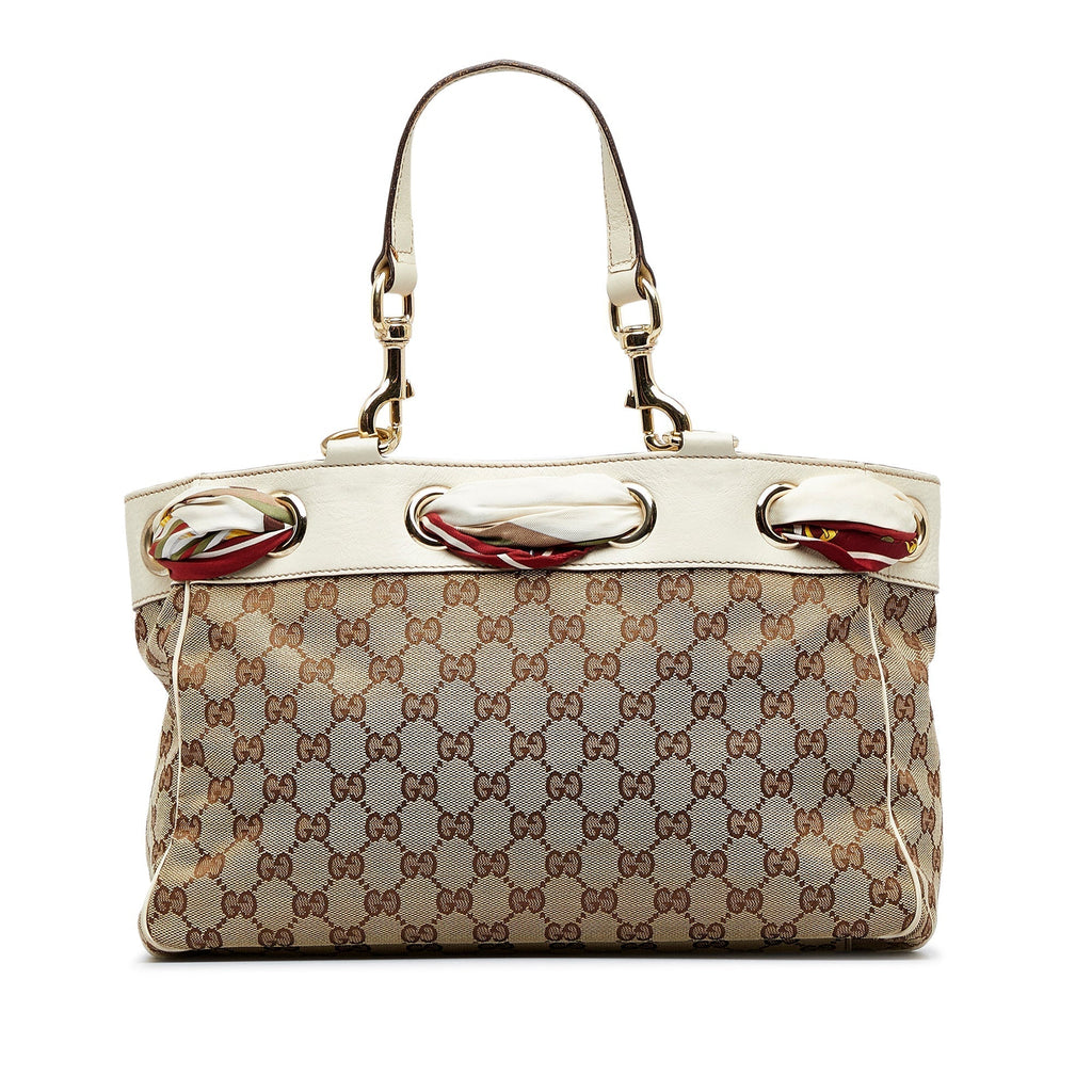 Gucci Positano Tote Bag Brown GG Canvas
