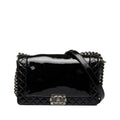 CHANEL Medium Patent Reverso Boy Flap Crossbody Bag