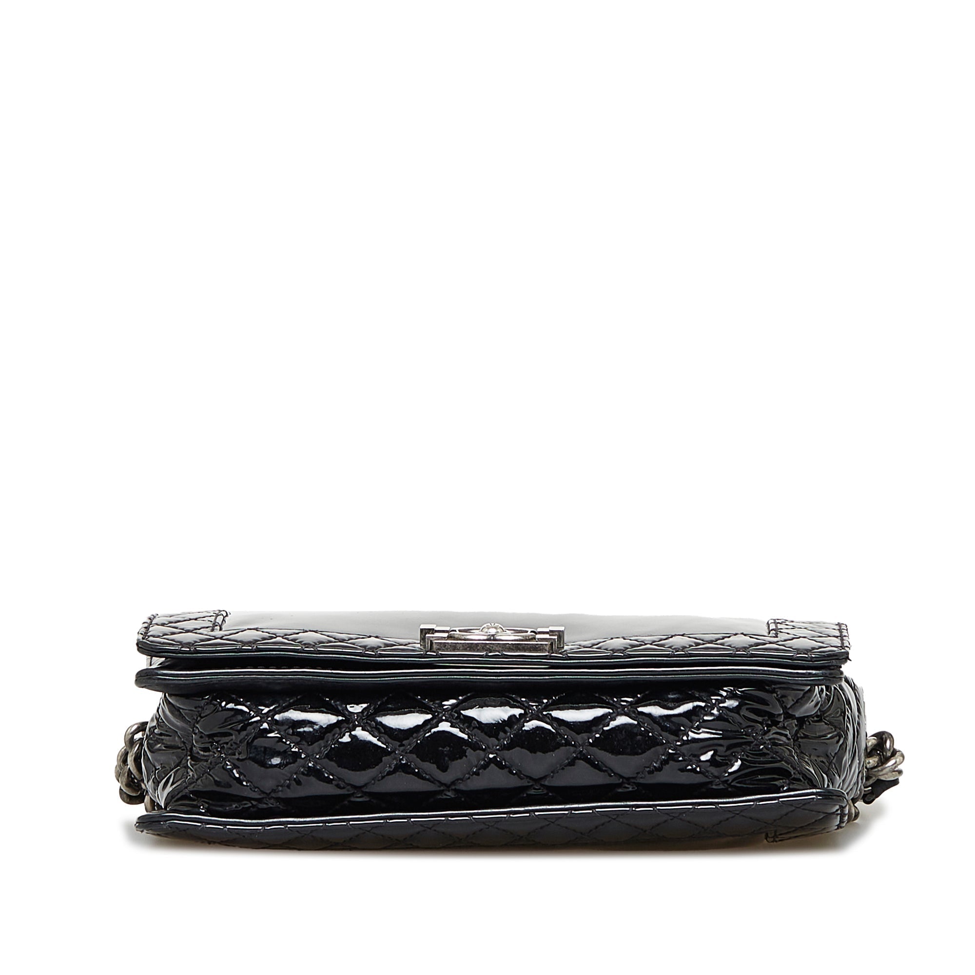 CHANEL Medium Patent Reverso Boy Flap Crossbody Bag
