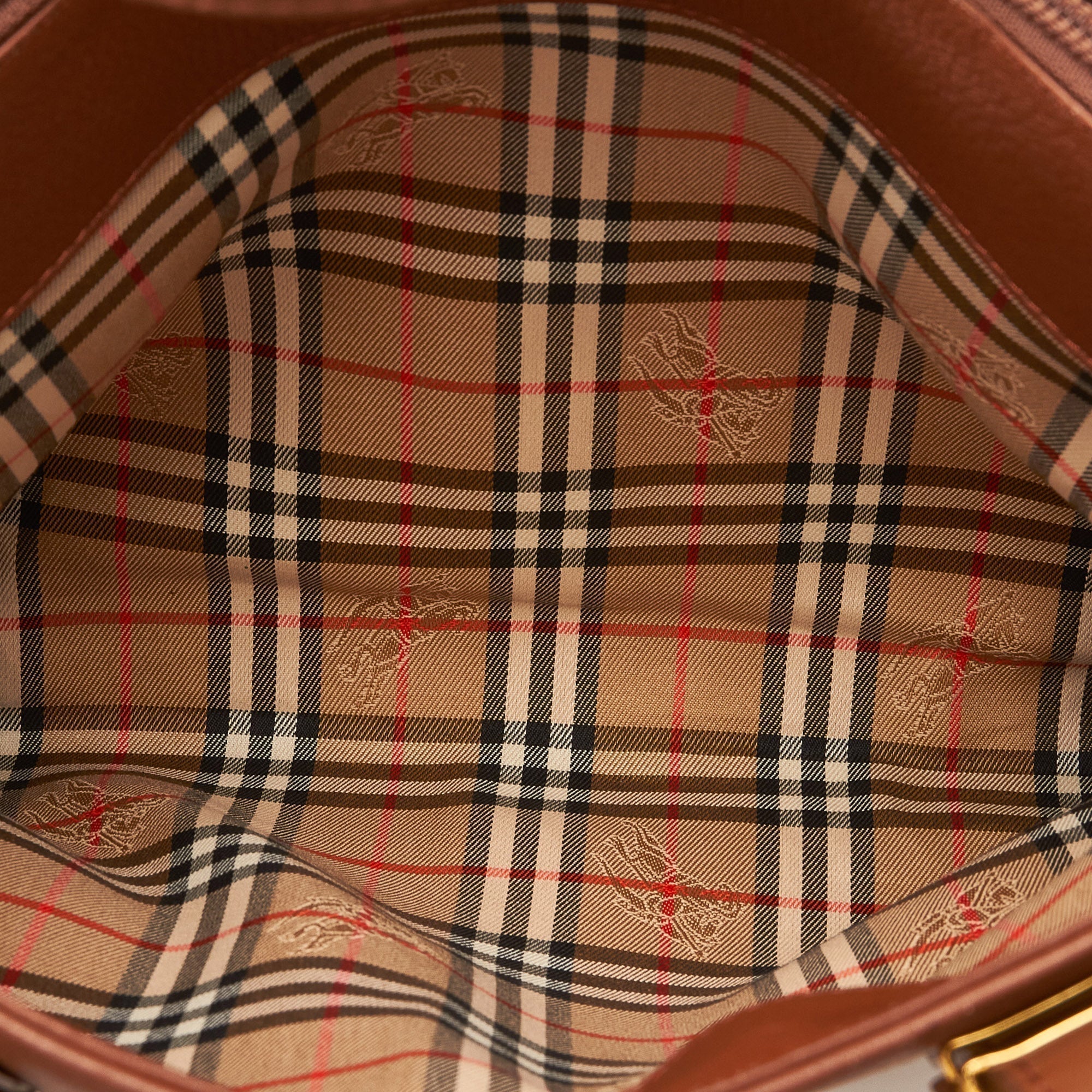 Brown Burberry Leather Tote